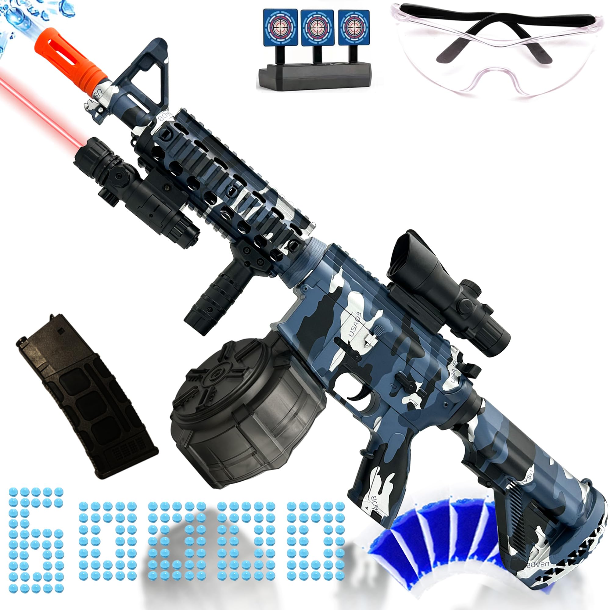 Large Electric Gel Splat Blaster for Outdoor Games,Gel Splat Blaster forTeam Game-Optimal Gifts - Ages 14 +