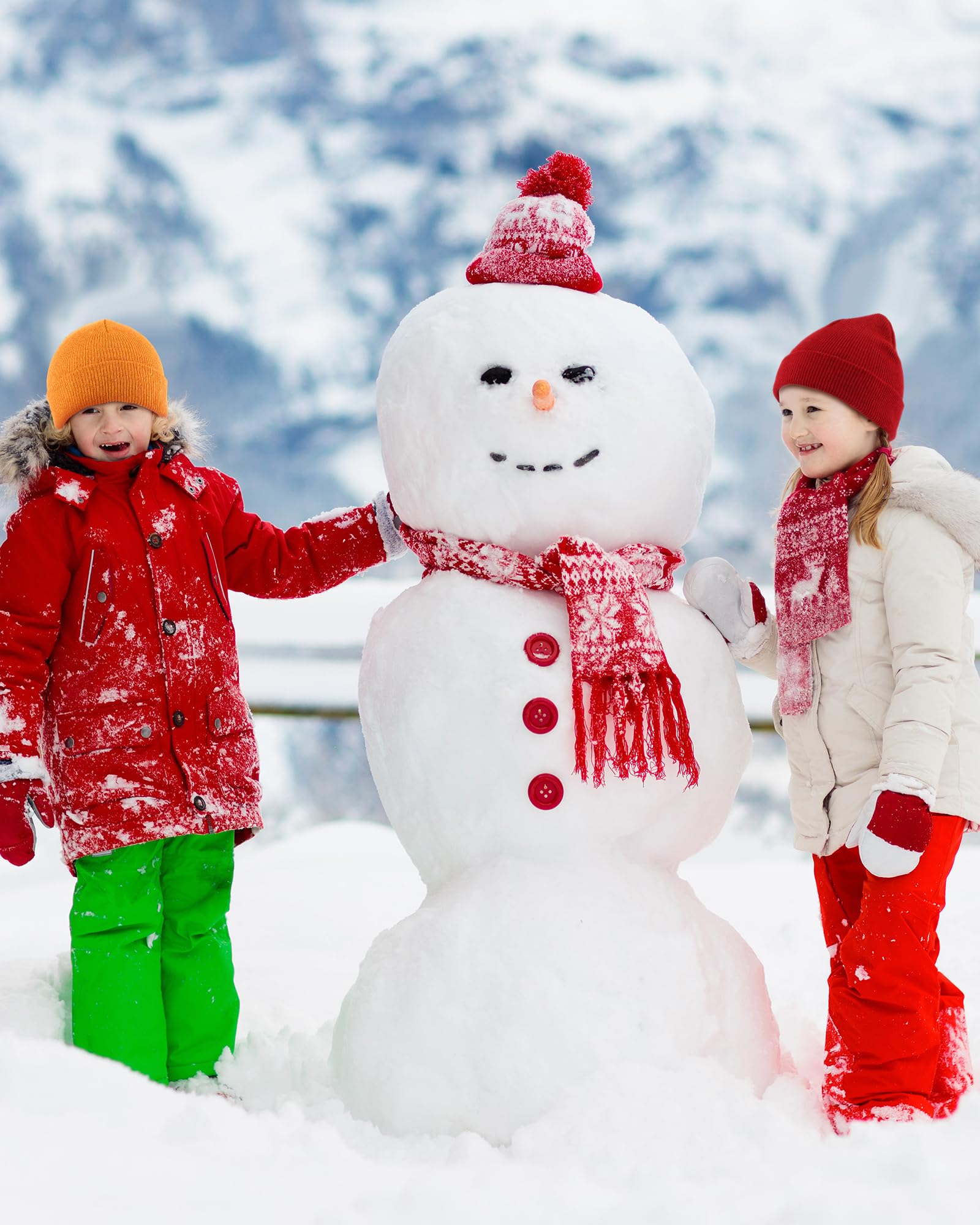 Liitrsh Lot de 48 bonnets d'hiver pour enfants, chapeaux chauds pour temps froid, couleur unie, pour garçons, filles, enfants, école, extérieur