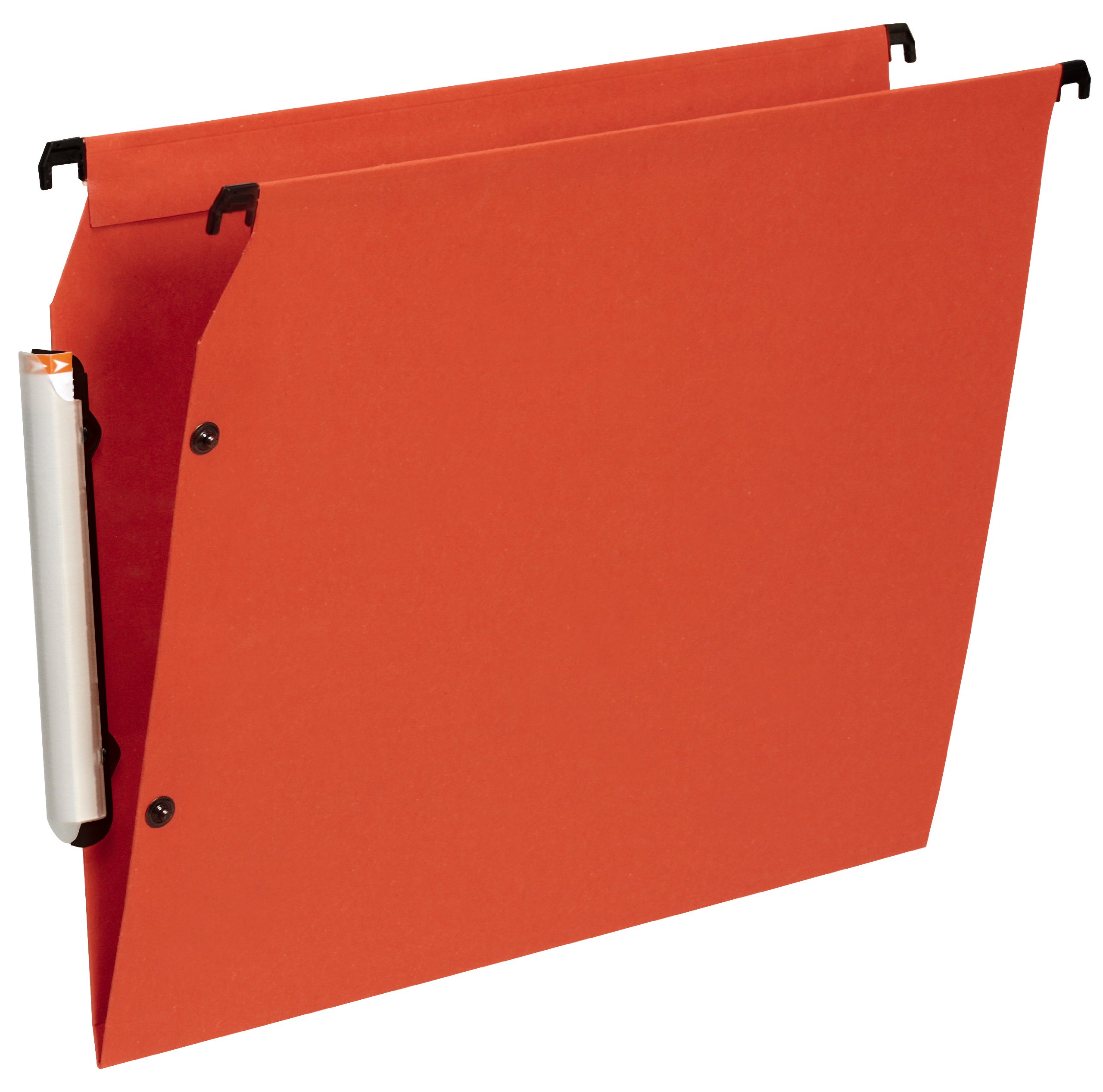 Esselte Premium Suspension Files for Filing Cabinet Opaque Pack of 10 V-Shaped Base Orange