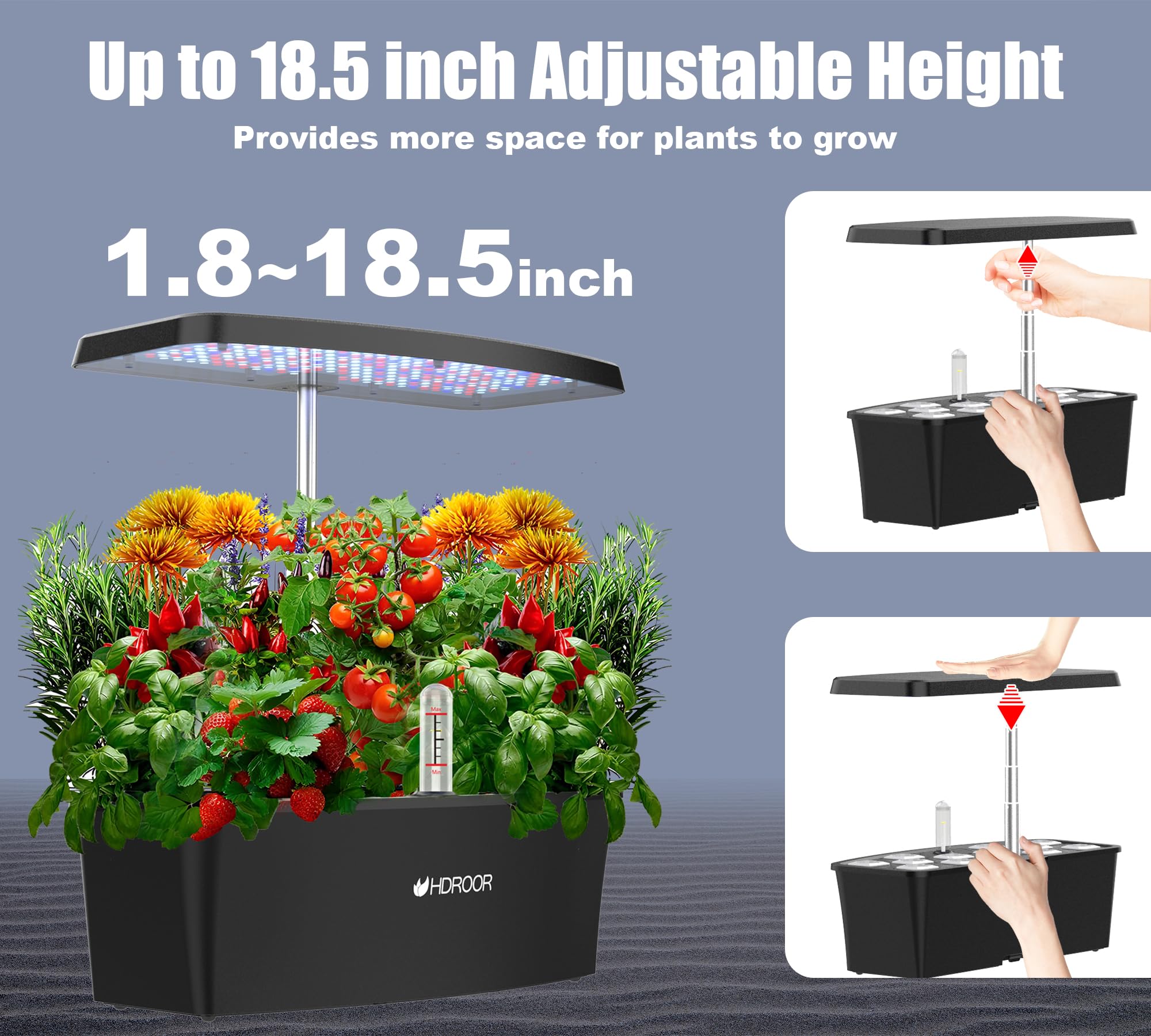 Hydroponics Growing System Kit - 12 Pod Indoor Garden With LED Grow ...