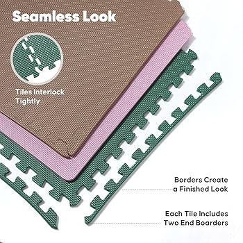 EVAフォームパズルフィットネスマット、スプライシングフロアタイル、ゲームマット Amazon.com: Home Gym Mat, Puzzle Exercise Mat, EVA