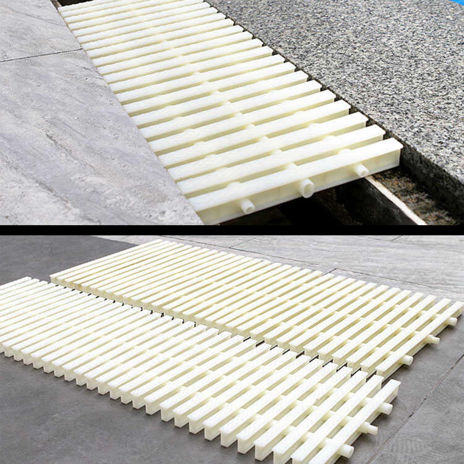 Generico Griglia di Troppo Pieno per Piscina, Resistente, Color Osso, 18 cm, 2 Pezzi, Sistema di drenaggio per Interni/Esterni per Una Gestione Efficace dell'Acqua, Accessori per Piscina