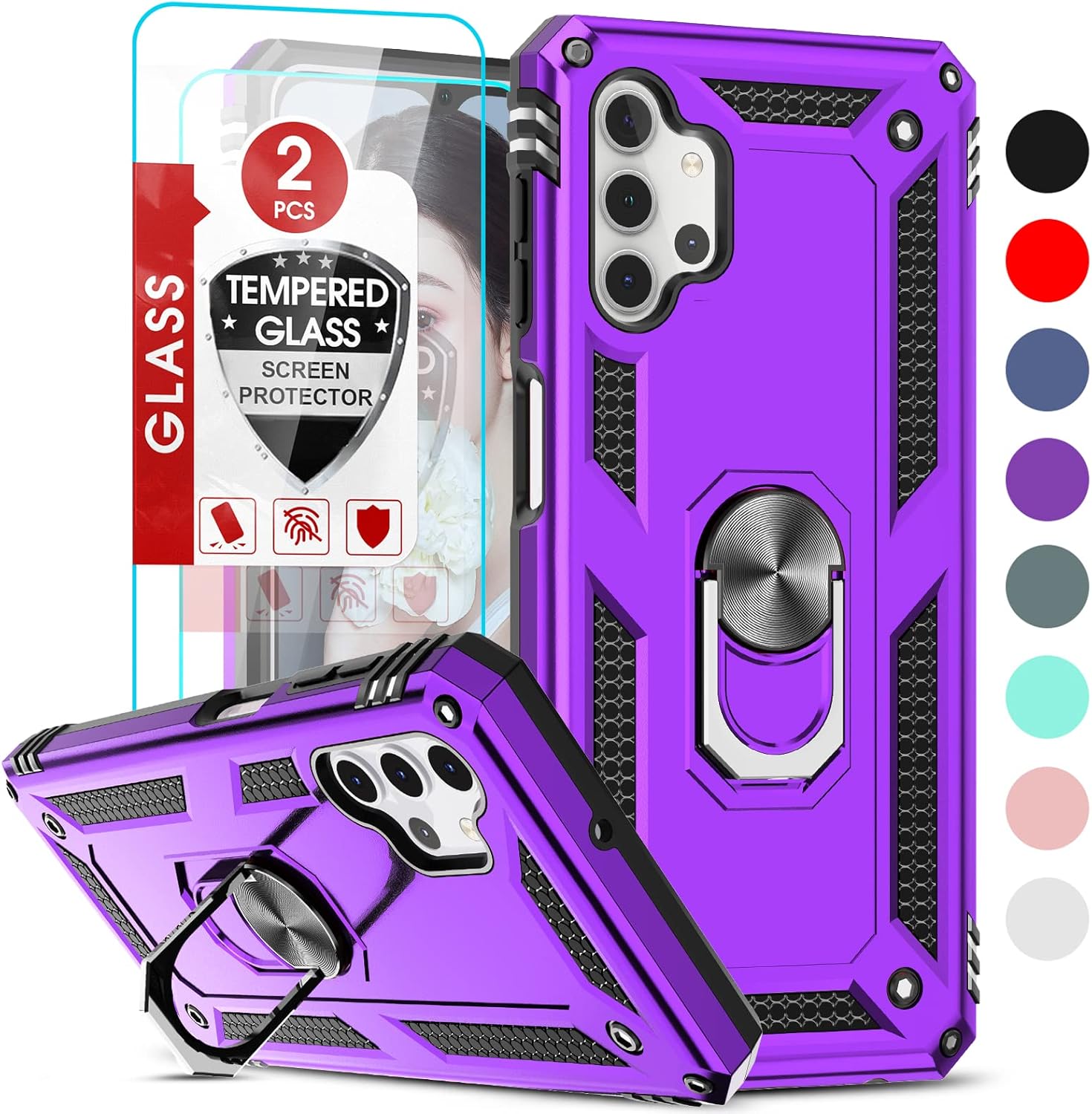 LeYi Phone Case for Samsung Galaxy A32 5G, Samsung A32 Case with [2