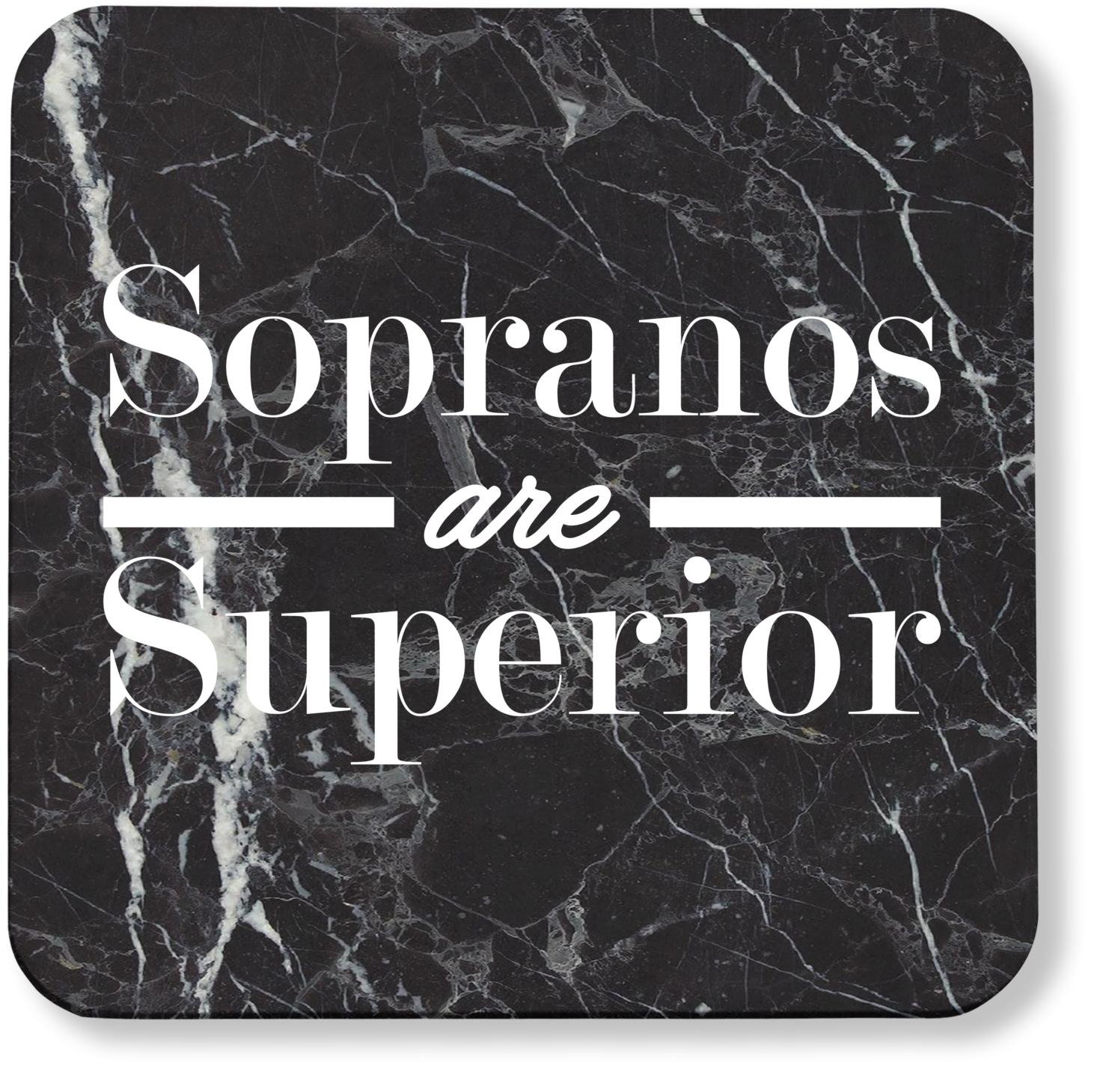 Hippowarehouse Sopranos Are Superior printed coaster gloss finish durable backing 9cm x 9cm 2 pack