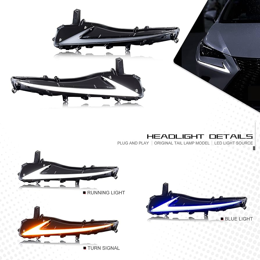 Amazon.com: inginuity time LED DRL Daytime Running Light for Lexus