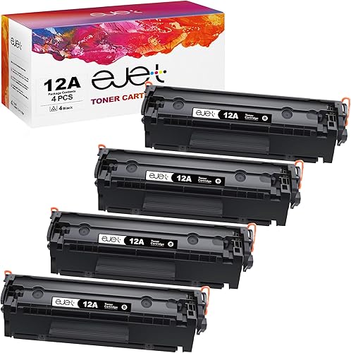 ejet 12A Q2612A - Cartucho de tóner compatible con HP 12A Cartucho de tóner negro para HP Laserjet 1020 1022 1010 1012 1018 1022N 1022NW 3015 3030