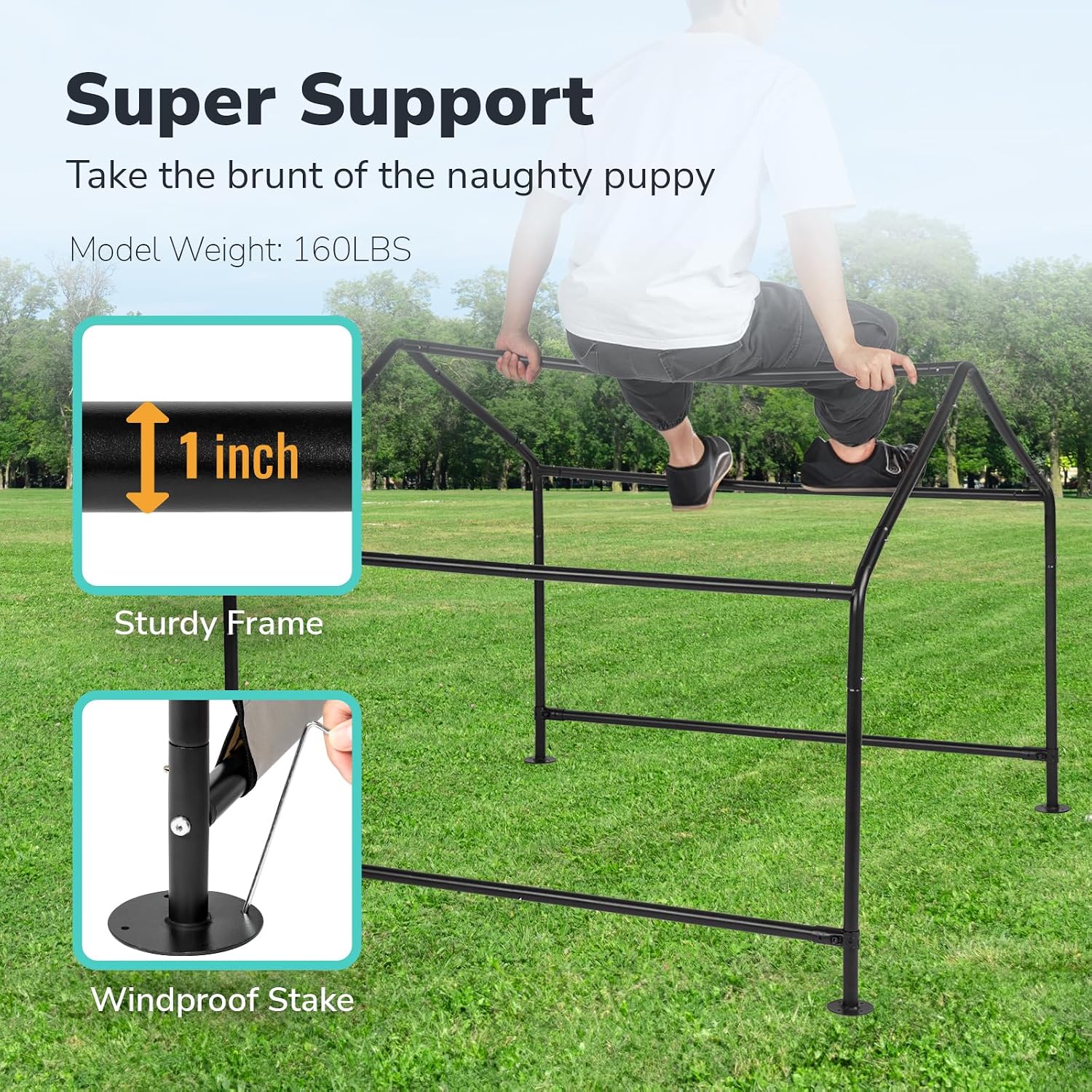 Dog Shade Shelter Outdoor, Extra Large Dog House Outside, Big Dog Tent Waterproof Weatherproof Doghouse Canopy with Ground Nails, Sun Rain Cover for Pet Cat Goat Livestock, 4'x 4'x 3.3', Gray