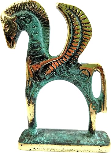 Miniatura 2 de Estatua del Museo de Bronce Griego Antiguo Réplica de Pegaso (176)