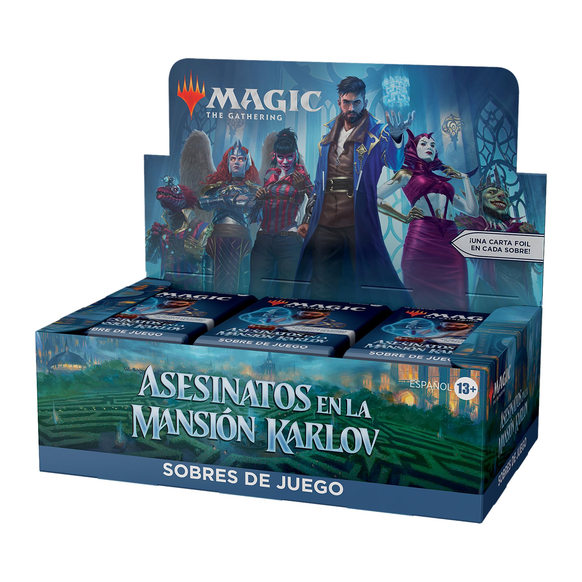 Caja de Sobres de Juego de Asesinatos en la mansión Karlov, de Magic: The Gathering - 36 Sobres (504 Cartas de Magic) (Versión en Español)