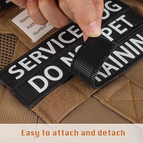 Miniatura 8 de PawistaPal Paquete de 6 parches para perros de servicio, parche de entrenamiento para perros y no mascotas con gancho trasero, parche de velcro