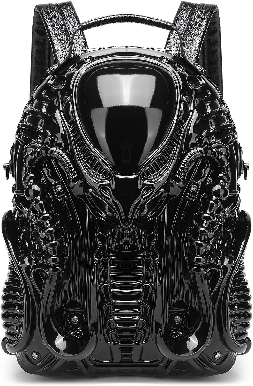 Men and Women Cool Xenomorph Shaped Backpack PVC Unique Novelty Alien Purse - Image 3