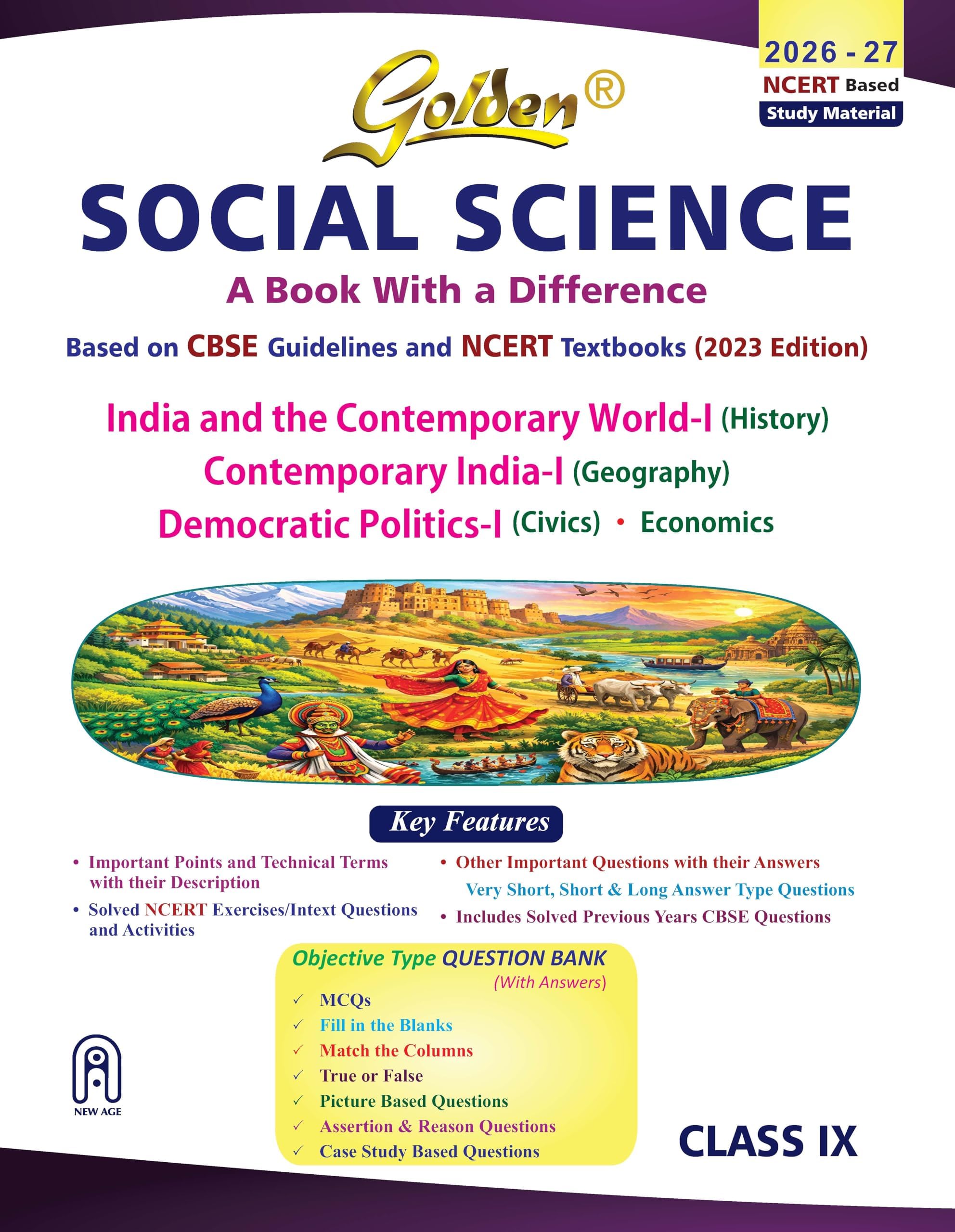 New Age International Private Limited Golden Social Science: (With Sample Papers) A Refresher (Class 9) (For CBSE 2021 Final Exams)