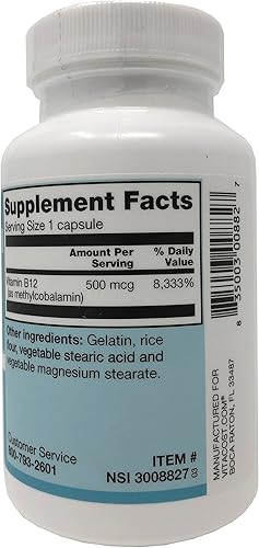 Miniatura 2 de Vitacost Vitamina B-12 Metilcobalamina - 500 mcg - 300 Cápsulas
