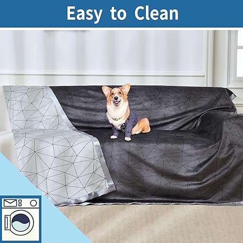 Miniatura 9 de Funda de manta impermeable de 90 x 90 pulgadas para bebés, adultos, perros, gatos o cualquier mascota, protector de 3 capas y manta 100% a prueba de