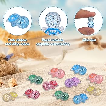 Mini Turtles 48 Pcs Tiny Turtles Glow In The Dark Mini Resin Turtles Ocean Animals Turtle Figurines