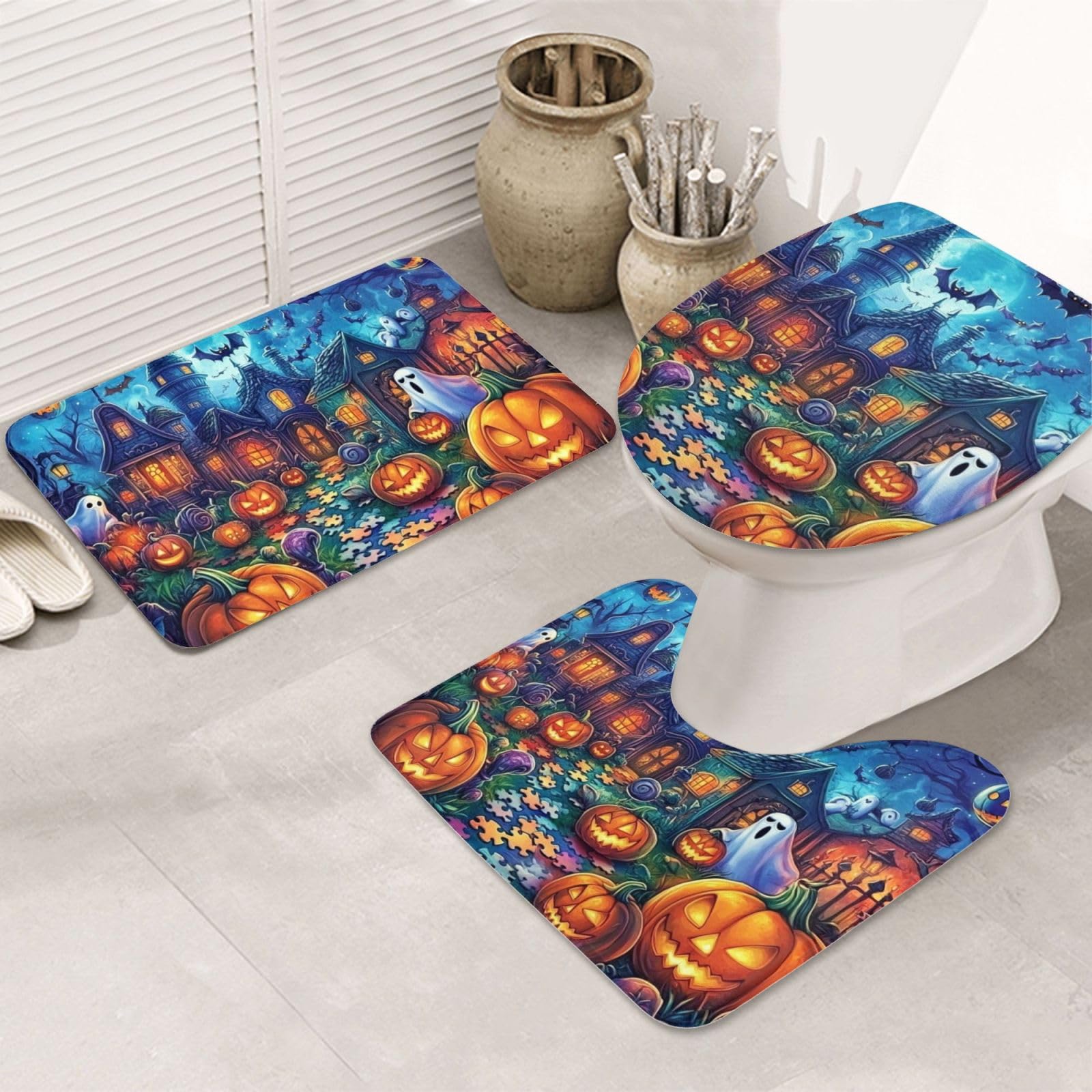 Alfombrilla de baño de esqueleto para solucionar el suelo frío y resbaladizo
