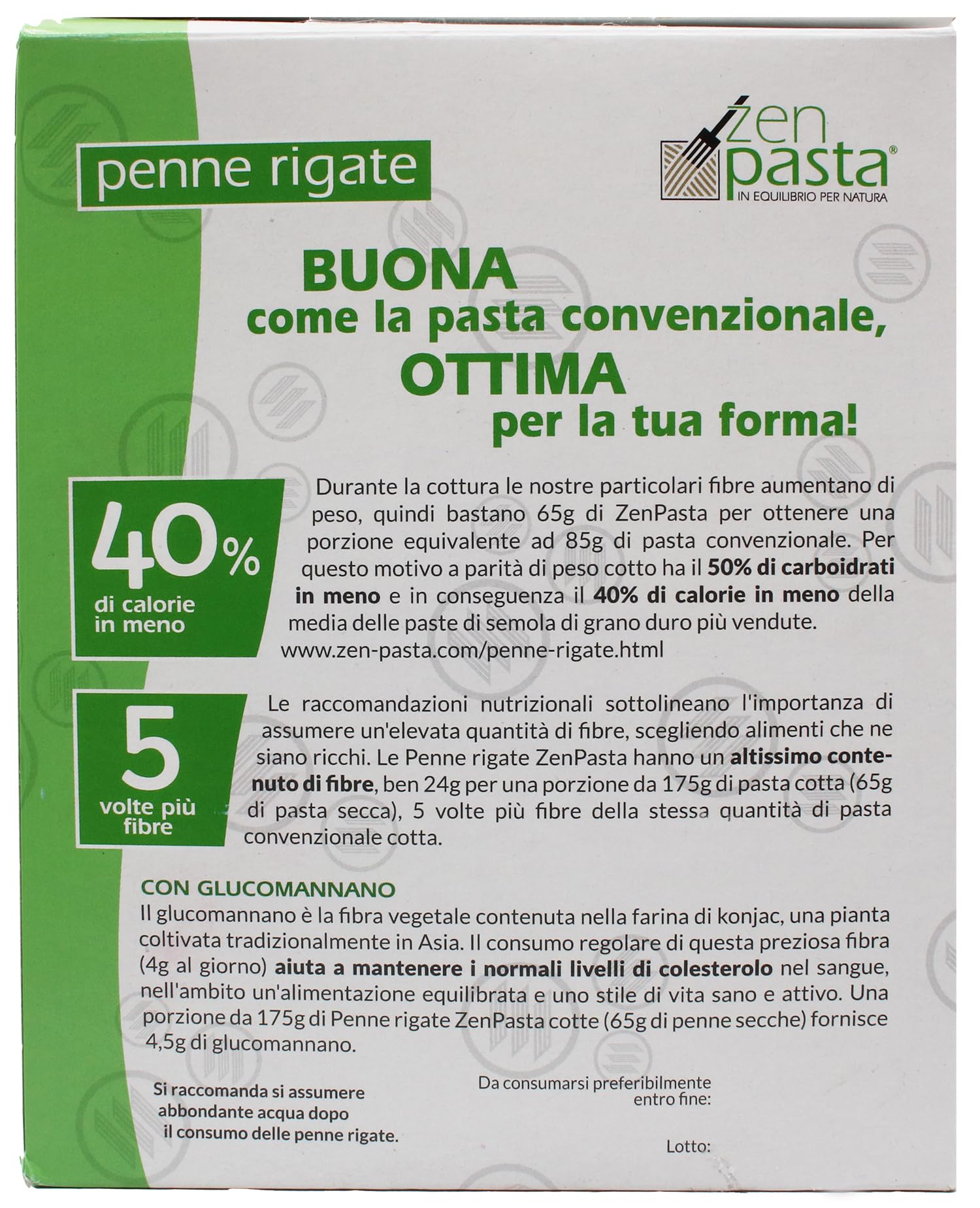 Zenpasta Macarrones con Konjac Penne Rigate 260 g