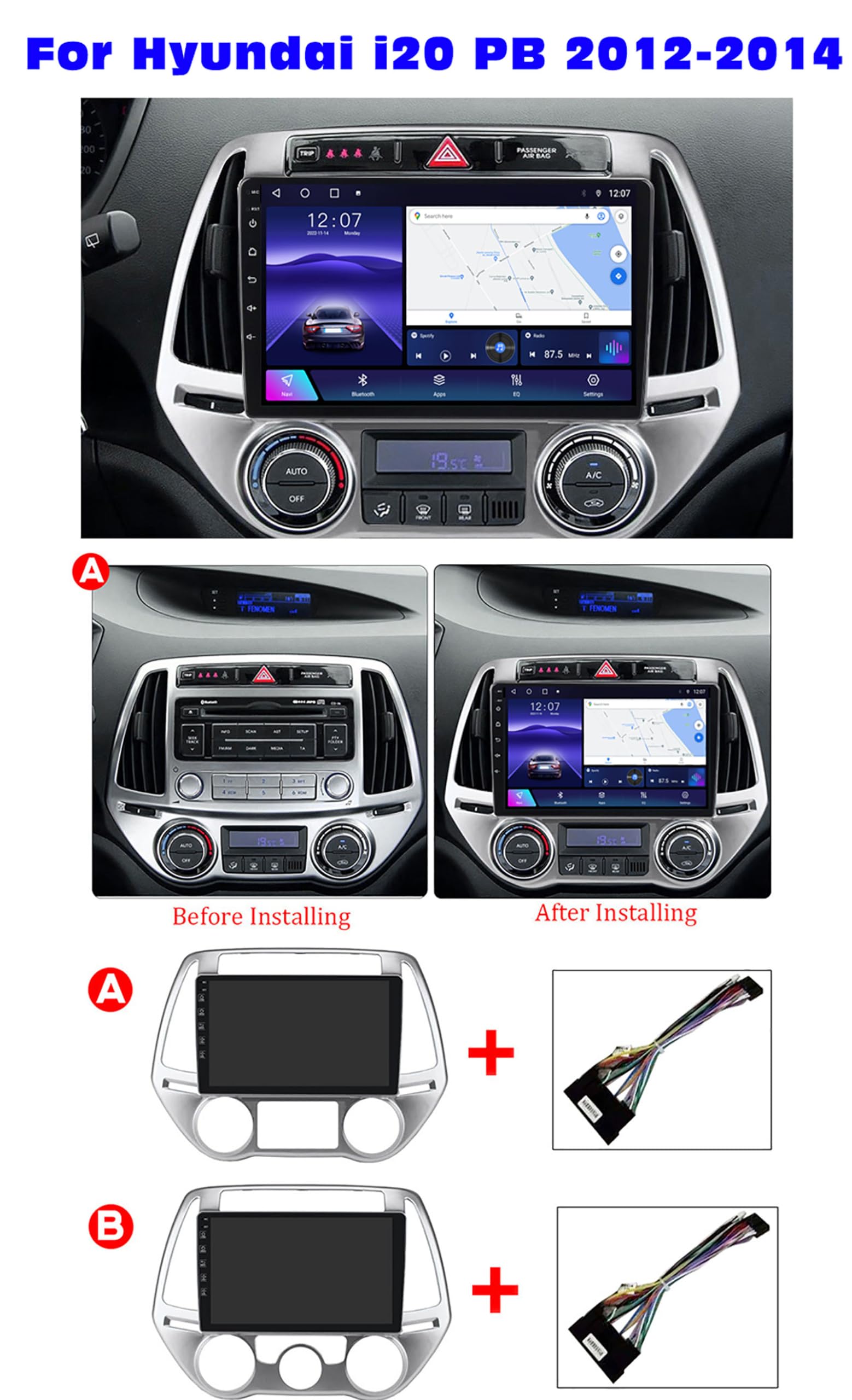 NAVISTART Android 10 For Hyundai I20 Left Hand Drive 2014-2017 Car Radio GPS Navigation 2 Din BT - View #4
