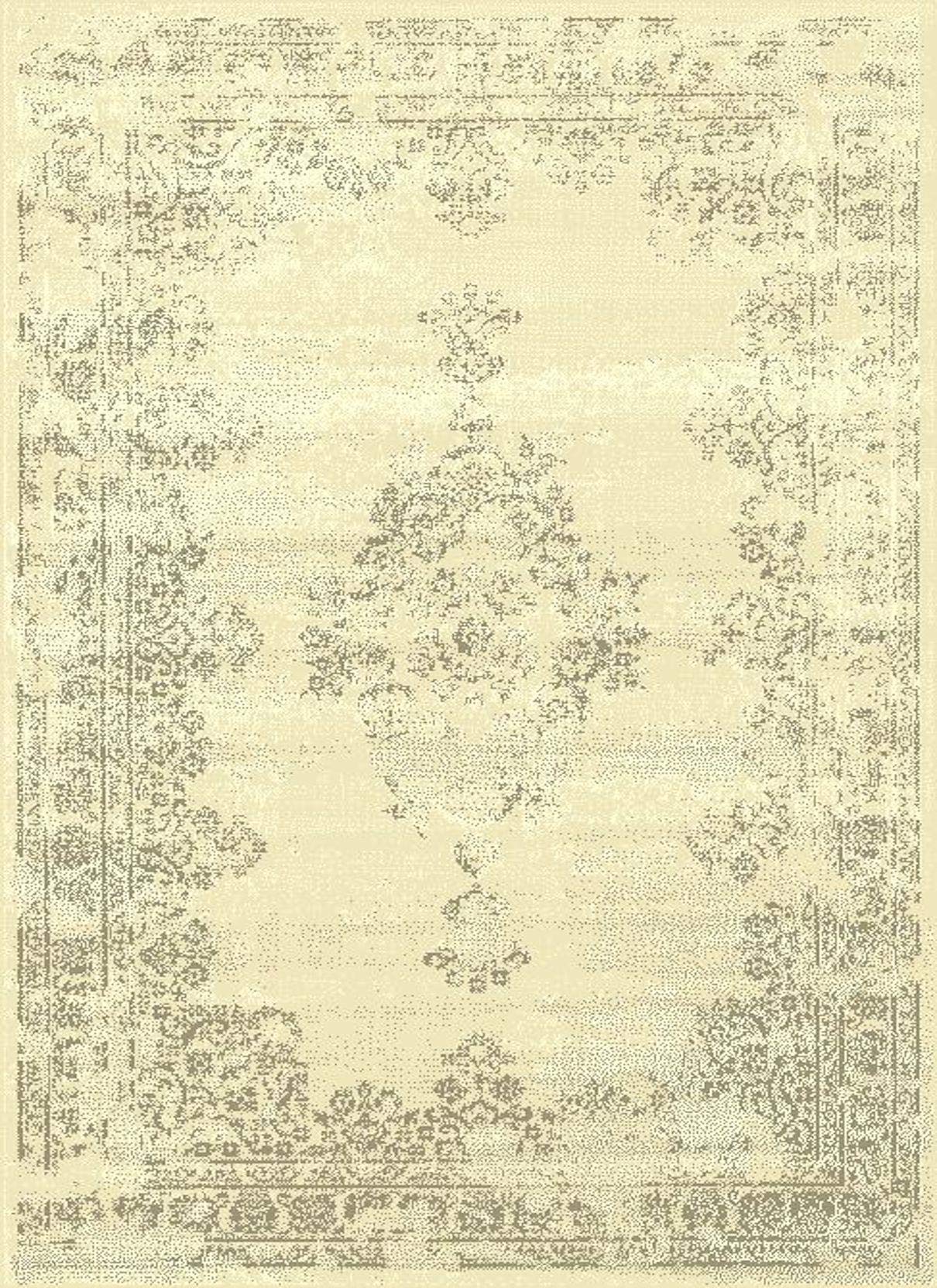 SrS Rugs® Luna Collection, Living Room Rug and Hallway Runner, with Soft Smooth 8mm Pile. Traditional Floral Design. 6 Colours, 6 Sizes (Vintage Ivory, 60cm x 110cm) — image 1