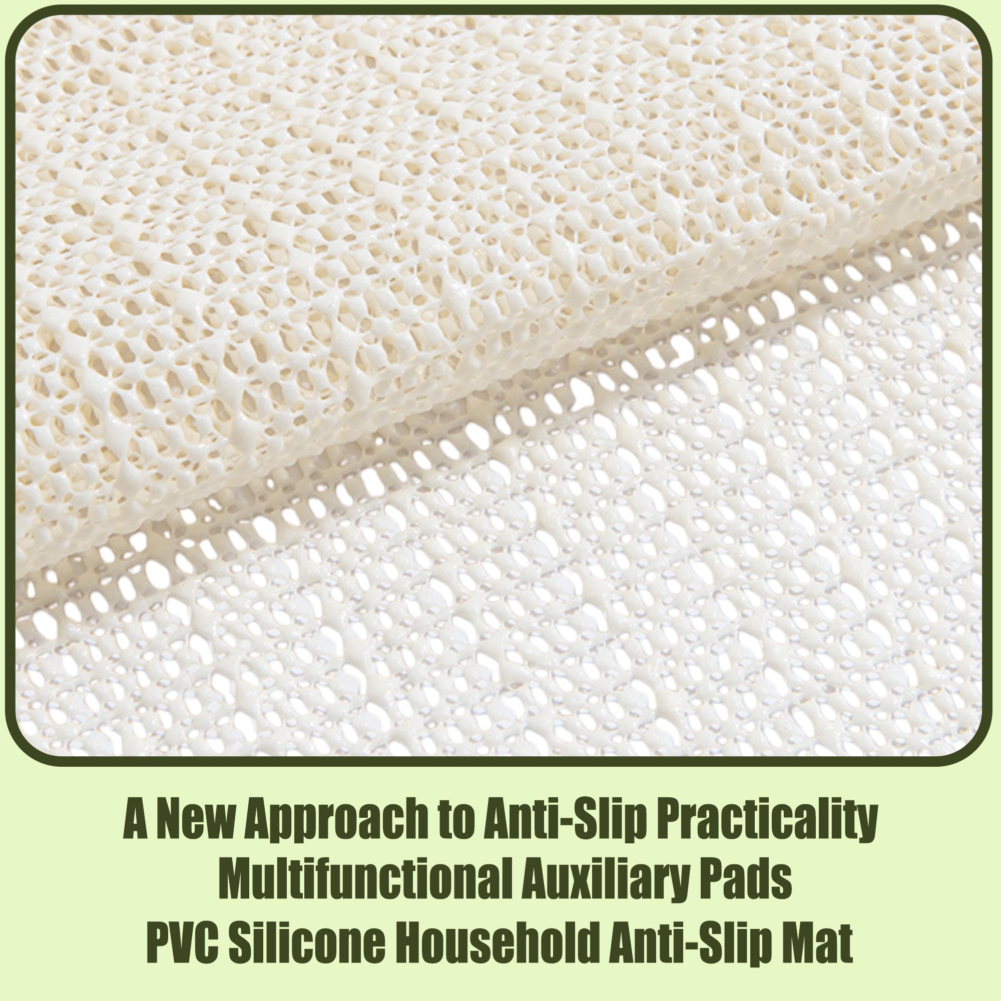 Sottofondo Antiscivolo 190 x 260 cm Antiscivolo e Protezione Sottotappeto Tagliabile in PVC Resistente per Tappeti, Cucina, Cassetti, Auto Ecc, bianco