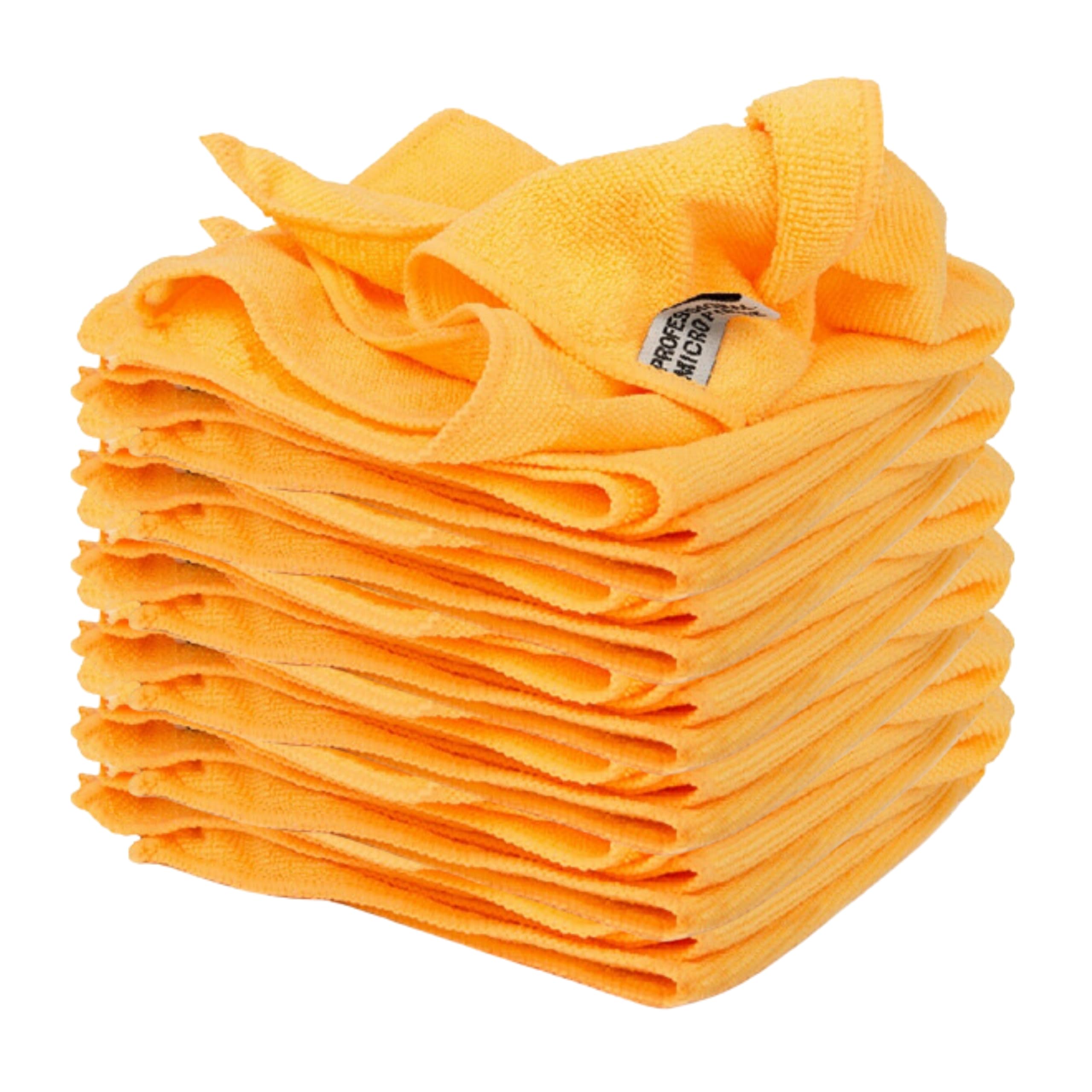 Tek Automotive Orange 220Gsm Microfibre Valeting Cloths 40X40cm – 25 Pack Lint-Free Car Detailing Cloths For Interior, Glass & Trim