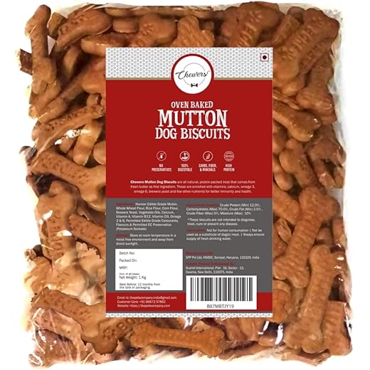 Oven Baked Real Mutton Dog Biscuits 1 Kg