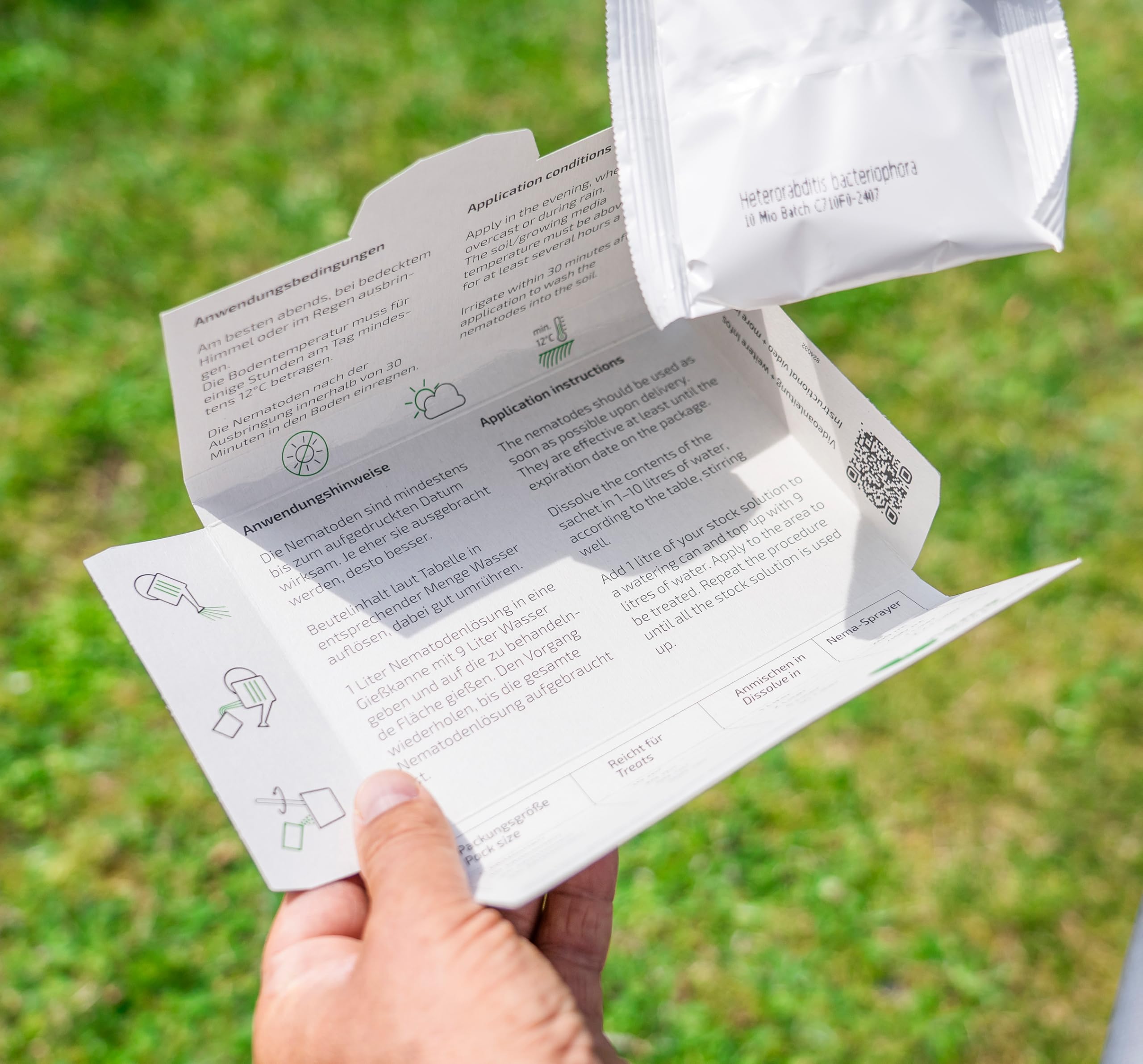 HB-Nematoden gegen Engerlinge | 50 Mio. für 100m² | nema-green Nematoden von e-nema