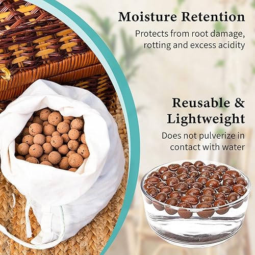 Miniatura 3 de Legigo Guijarros de arcilla Leca orgánica de 15 libras para plantas, bolas de leca 100% naturales de 0.16 a 0.63 pulgadas para plantas de interior,