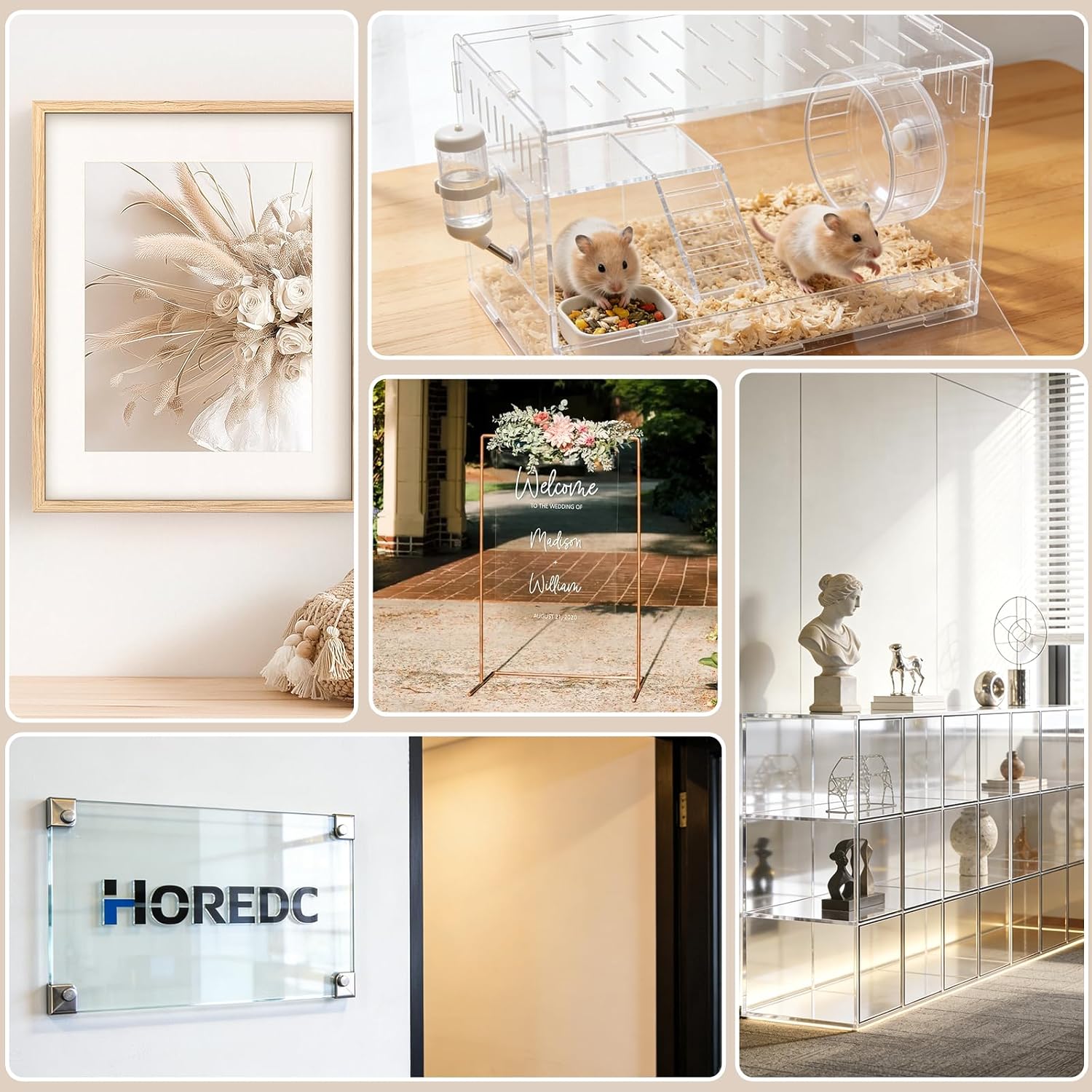 Transparent Acrylic Pouring Sheet, 3mm, 12 x 16 Inches, 3-Pack, Suitable for Laser Engraving, Hotel Decoration, Glass Replacement
