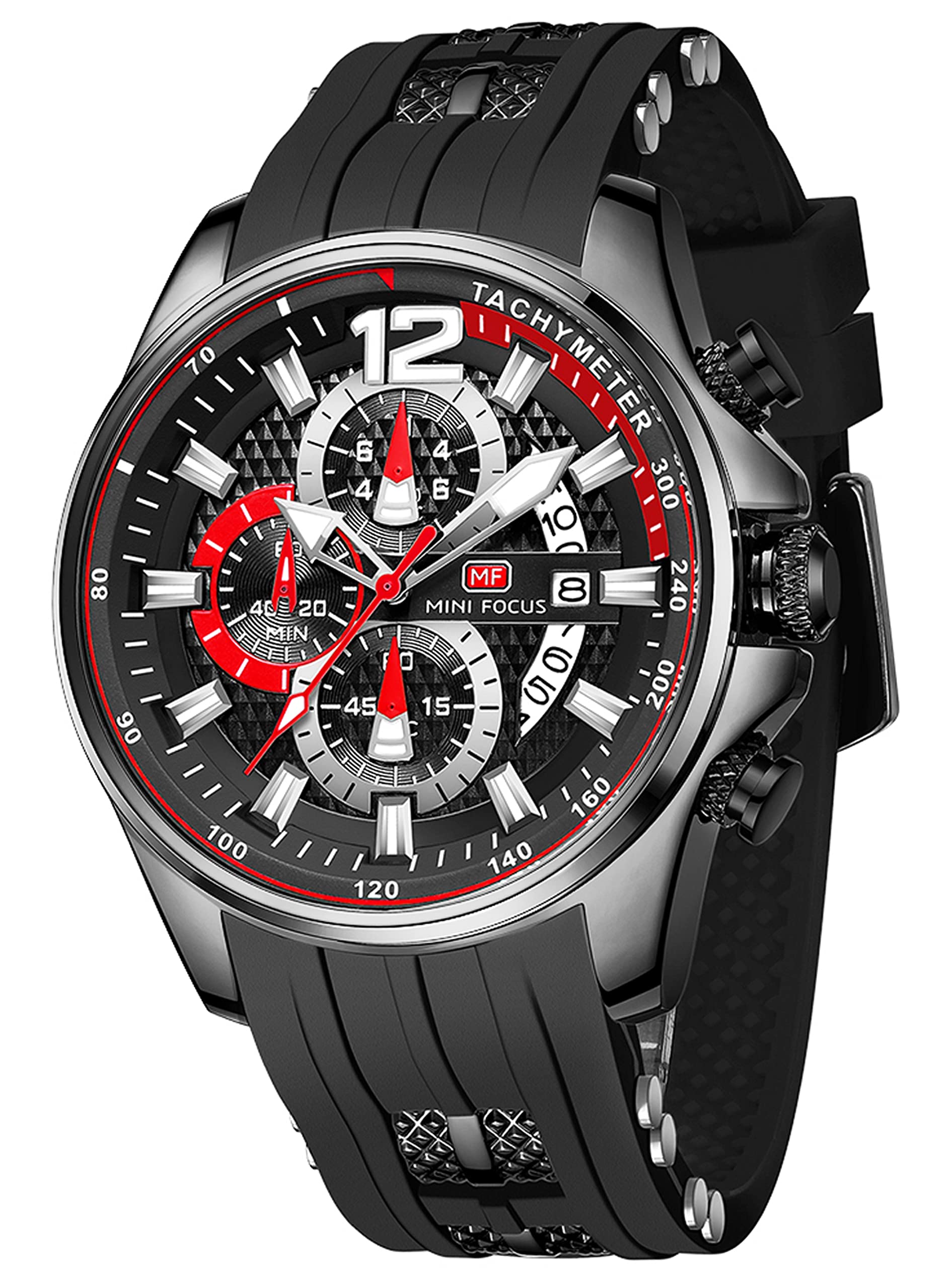 腕時計メンズ、watch for men、クオーツ スップウォッチ機能付き 日付 ステンレスバンドベルト 3ATM防水 頑丈おしゃれシンプル格付けカジュアル勉強仕事 アナログ人気ランキングブランドプレゼント (ブラックゴールド)