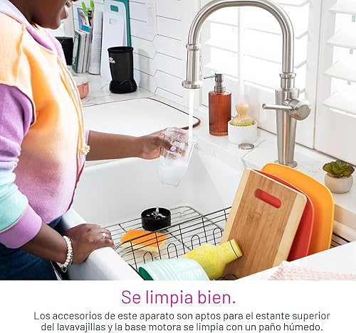Miniatura 8 de Magic Bullet Juego de licuadora, juego de 7 piezas, batidora de 250 W y procesador de alimentos, 2 tazas de mezcla, hoja cruzada, diseño compacto,