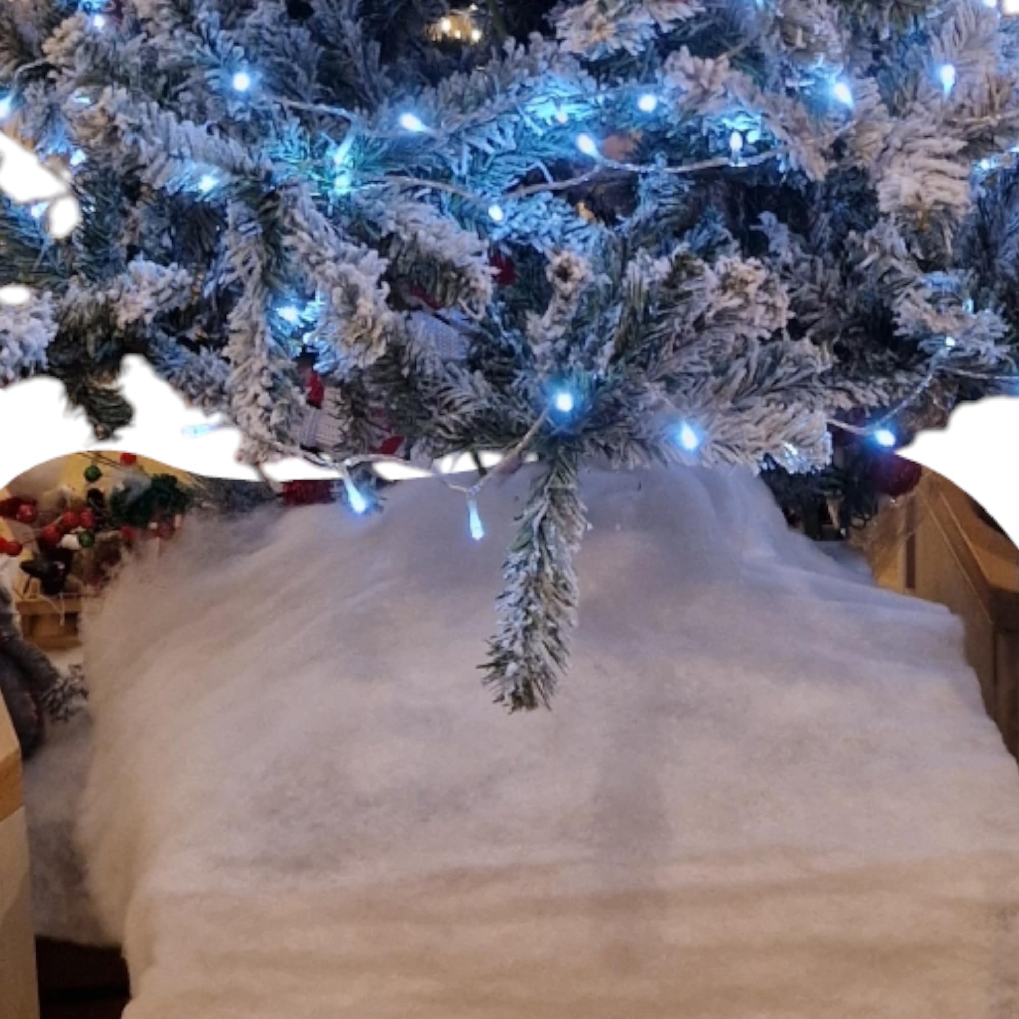 Artificial Fake Snow Blanket For Christmas Village, Nativity