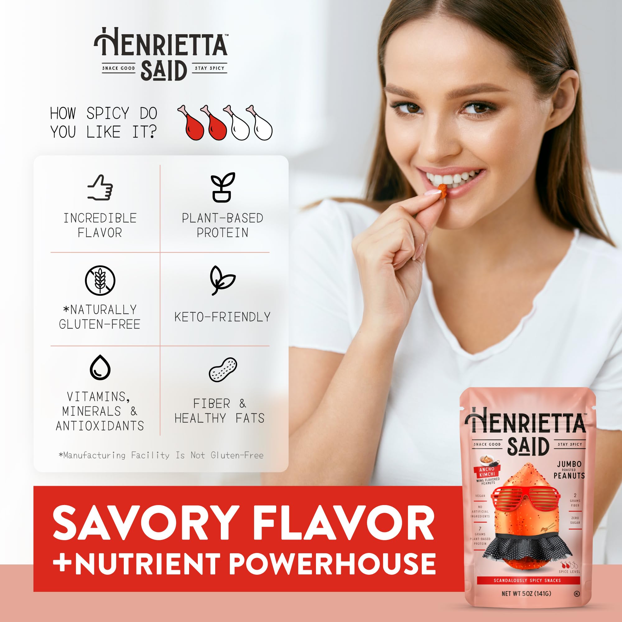 Amazon.com : Henrietta Said Wing-Flavored Peanuts - Truly Good