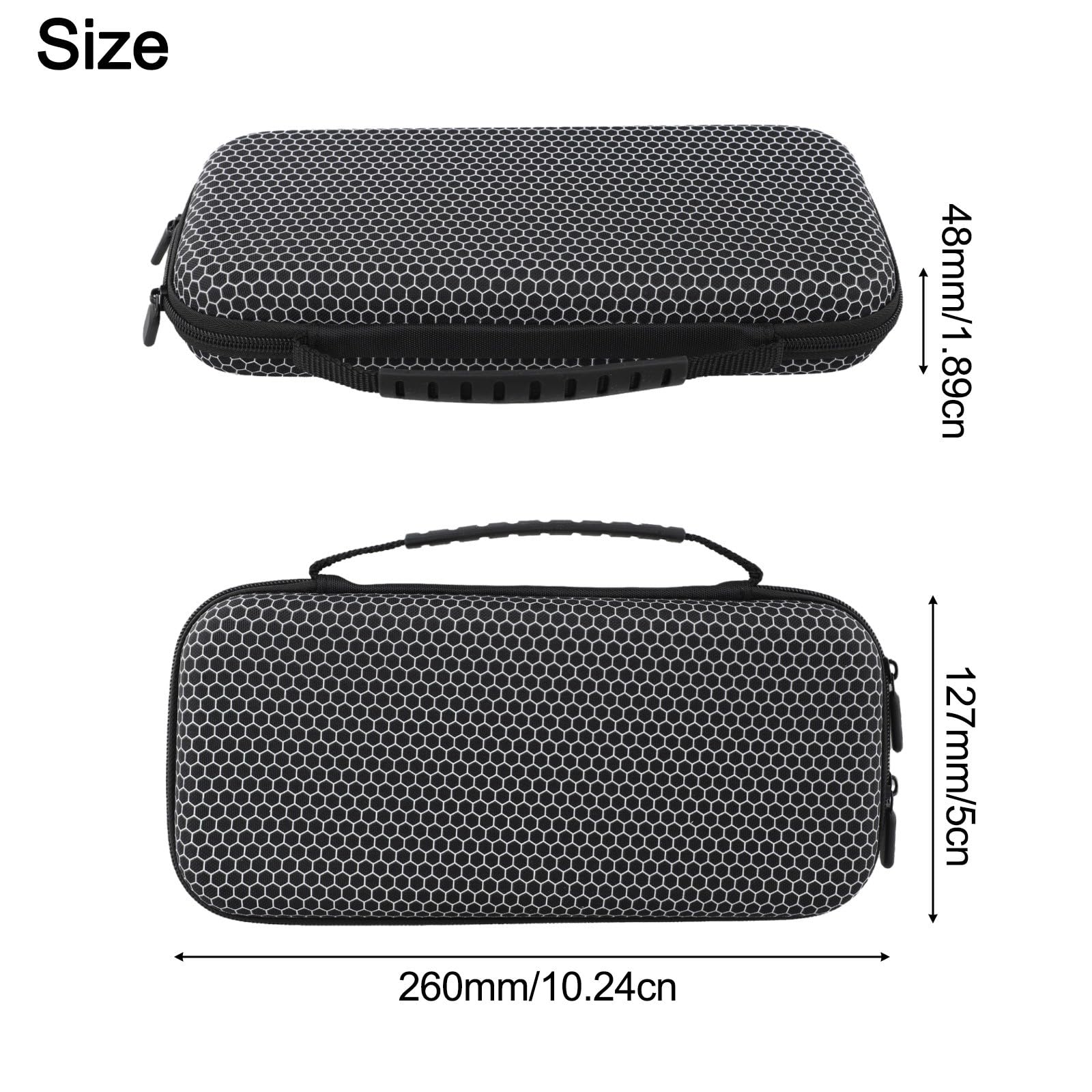 Slime Custodia per Nintendo Switch 2 (2025) con 10 slot per cartucce di gioco, EVA per protezione, 26 x 13 x 4,8 cm, design compatto da viaggio, nero/bianco