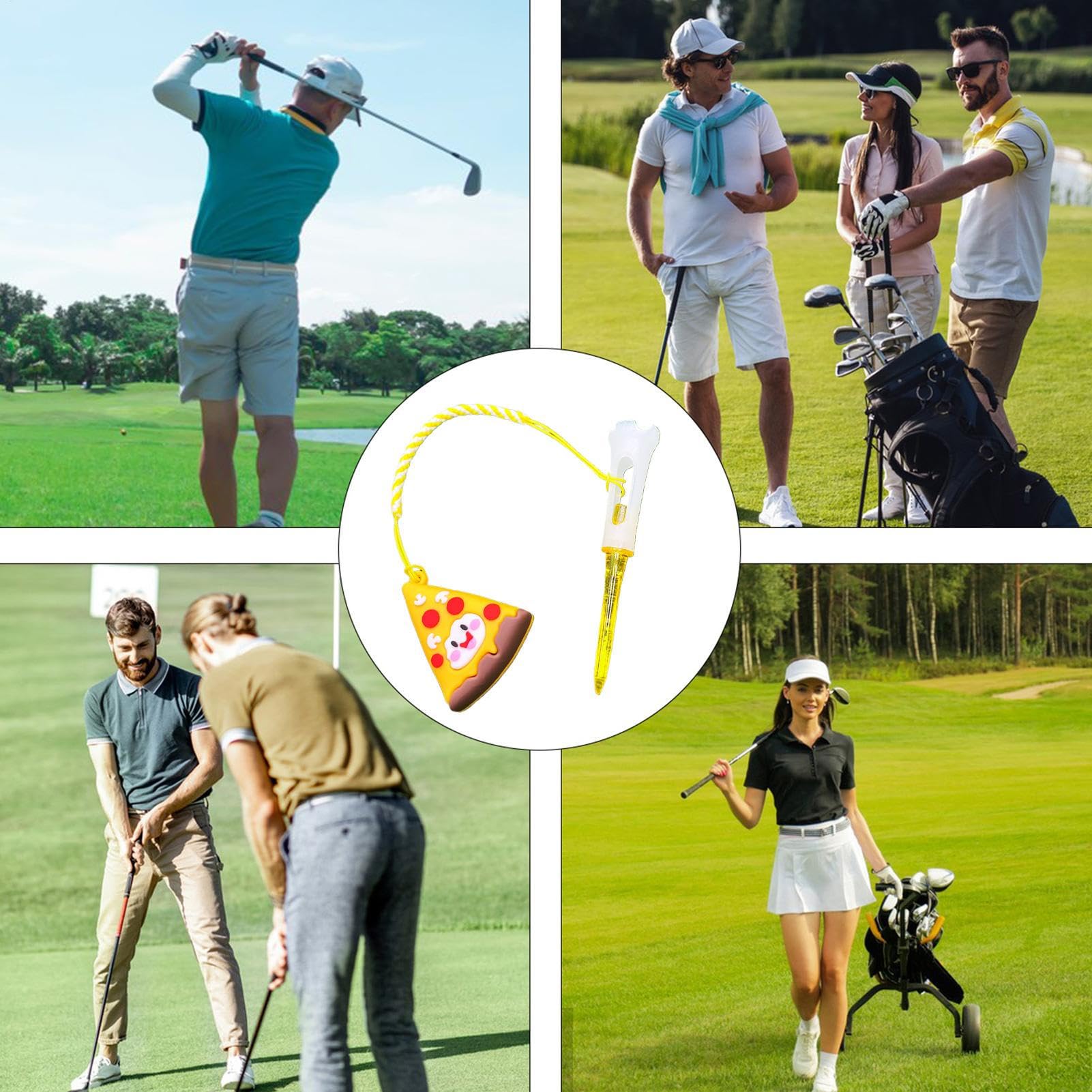 Wieszak Do Golfowych Tee | Zabawne Akcesorium Pierścieniowe Anti Lost do Tee Golfowych | Zabawny Akcesorium Treningowe Dla Golfistów Z Motywem Żywności Dla Ojca,