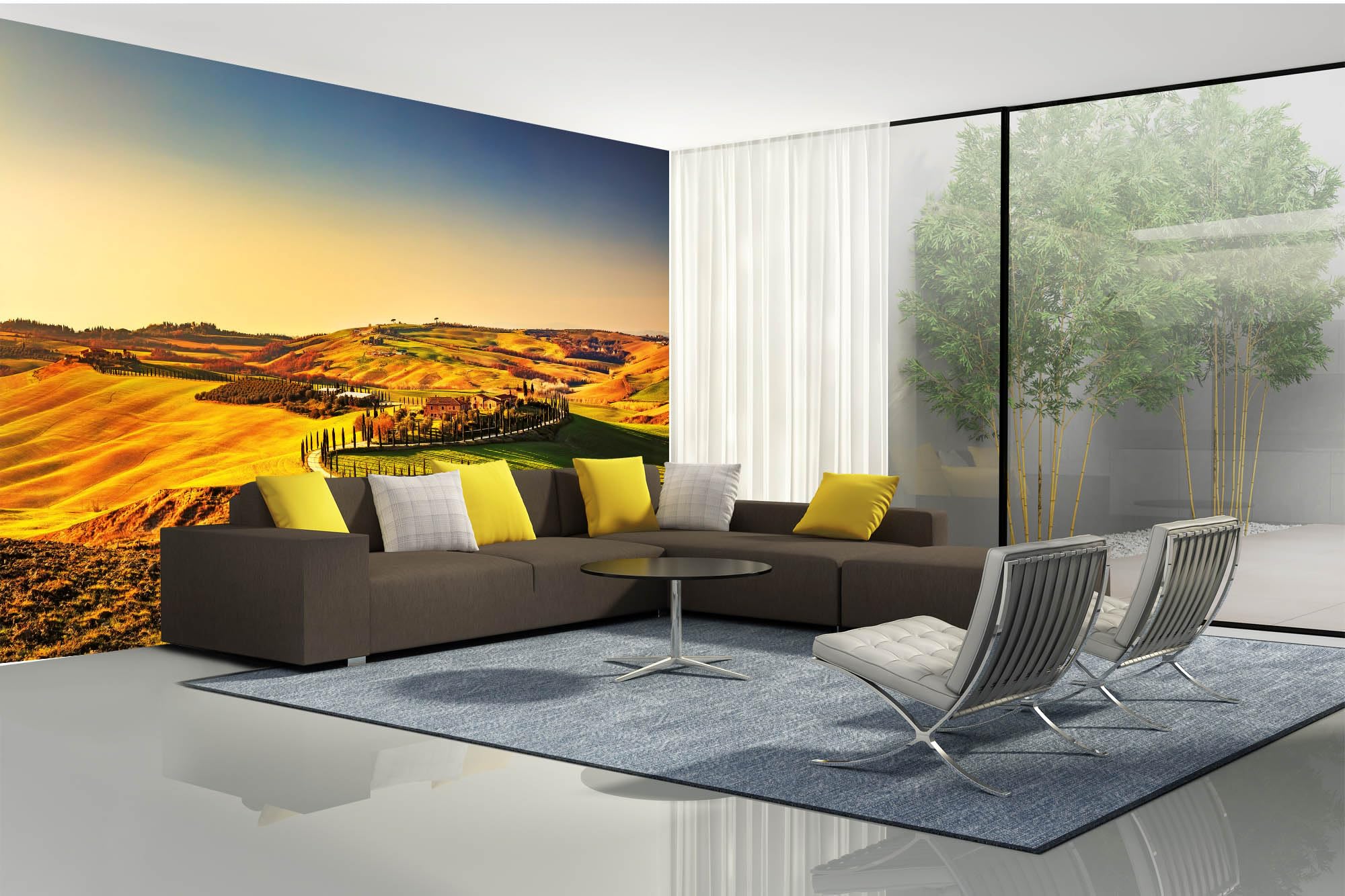 DIMEX TOSKANA - Papel Pintado Autoadhesivo No Tejido, Vinilo Adhesivo Pared, Decoracion Pared (375 x 250 cm, No Tejido, Calidad Prémium)