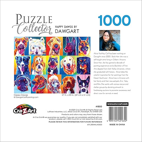 Miniatura 5 de Cra-Z-Art - RoseArt - Coleccionista de rompecabezas - Happy Dawgs - Rompecabezas de 1000 piezas