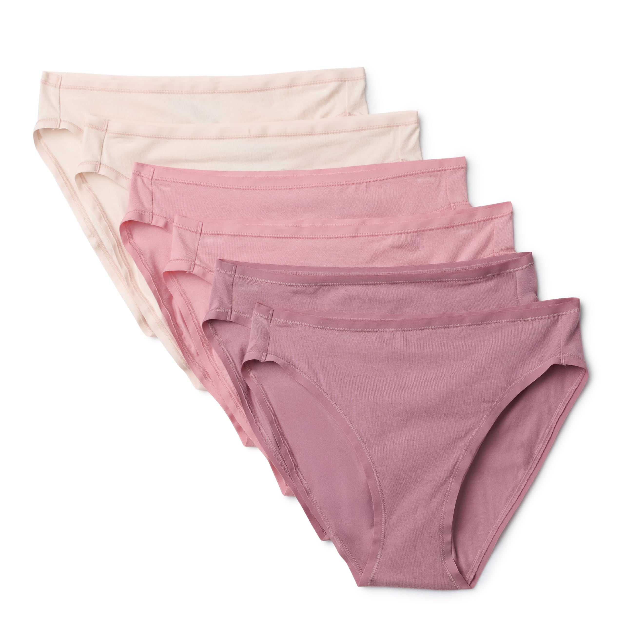 Amazon Essentials Women's Cotton Spandex High Leg Brief Underwear, Breathable