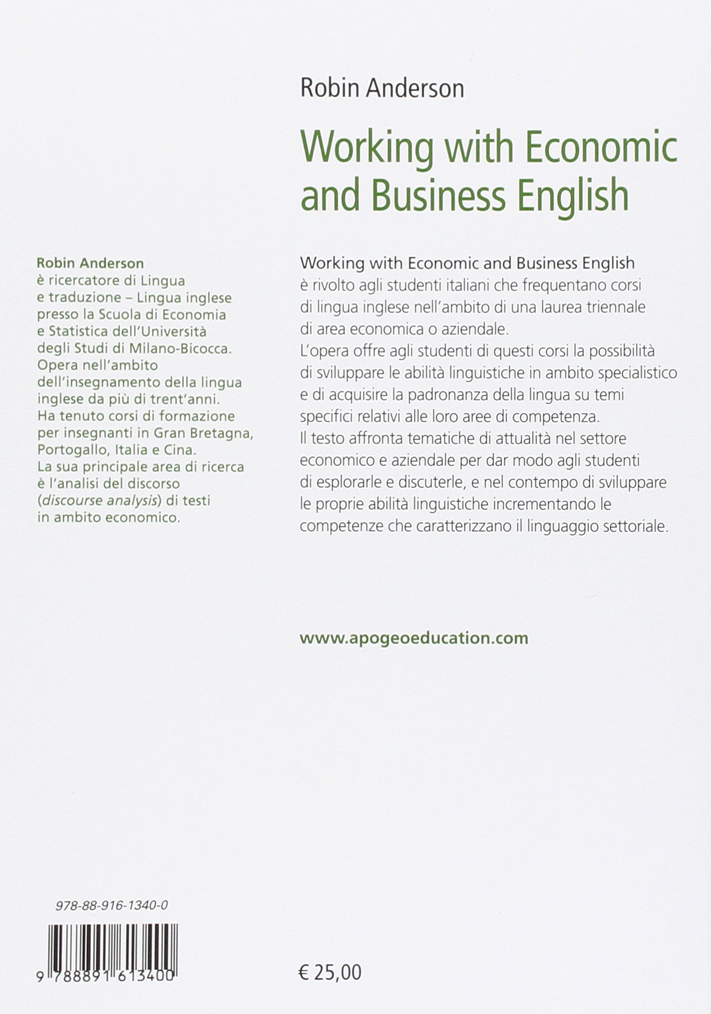 Working with economic and business english