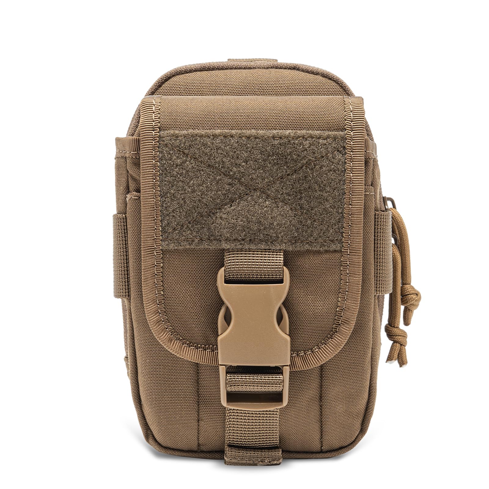 TSPRO Tactical MOLLE EDC Pouch, Utility Belt Pouch, Durable Organizer Phone Holster, Military Gear Gadget Pocket (Khaki)