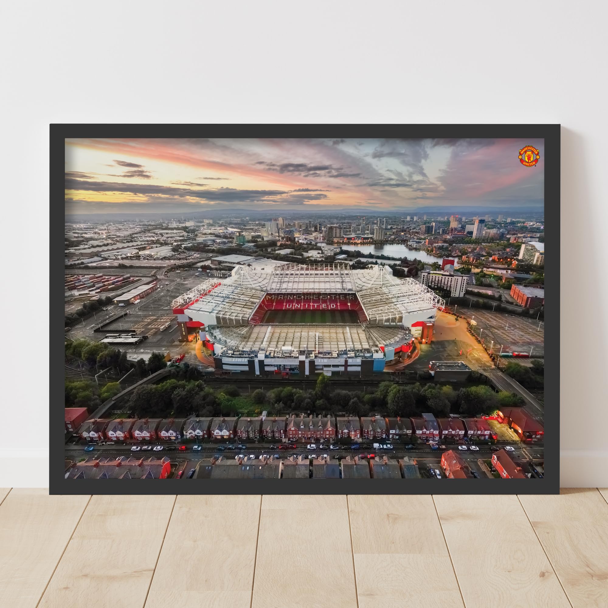 Themed Manchester United FC Print - Aerial Stadium Image Poster Football Wall Art (29.7cm x 42cm - A3)
