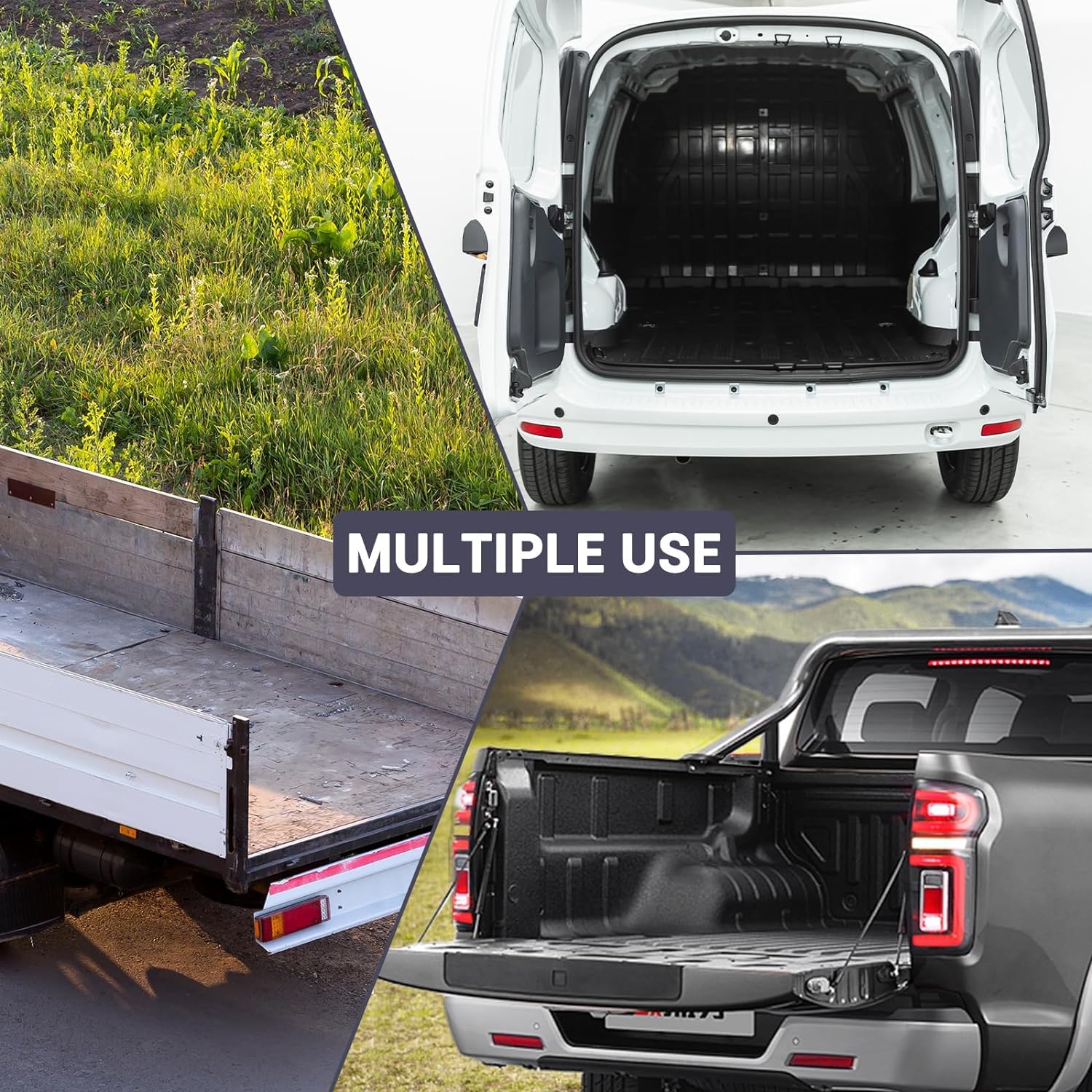 Rete per portellone posteriore Heavy Duty per letto camion, Cargo Net Durable Truck Bed Extender portellone posteriore Cargo Net con 4 fibbie regolabili, perfetta per camion, rimorchi, pickup, barca,