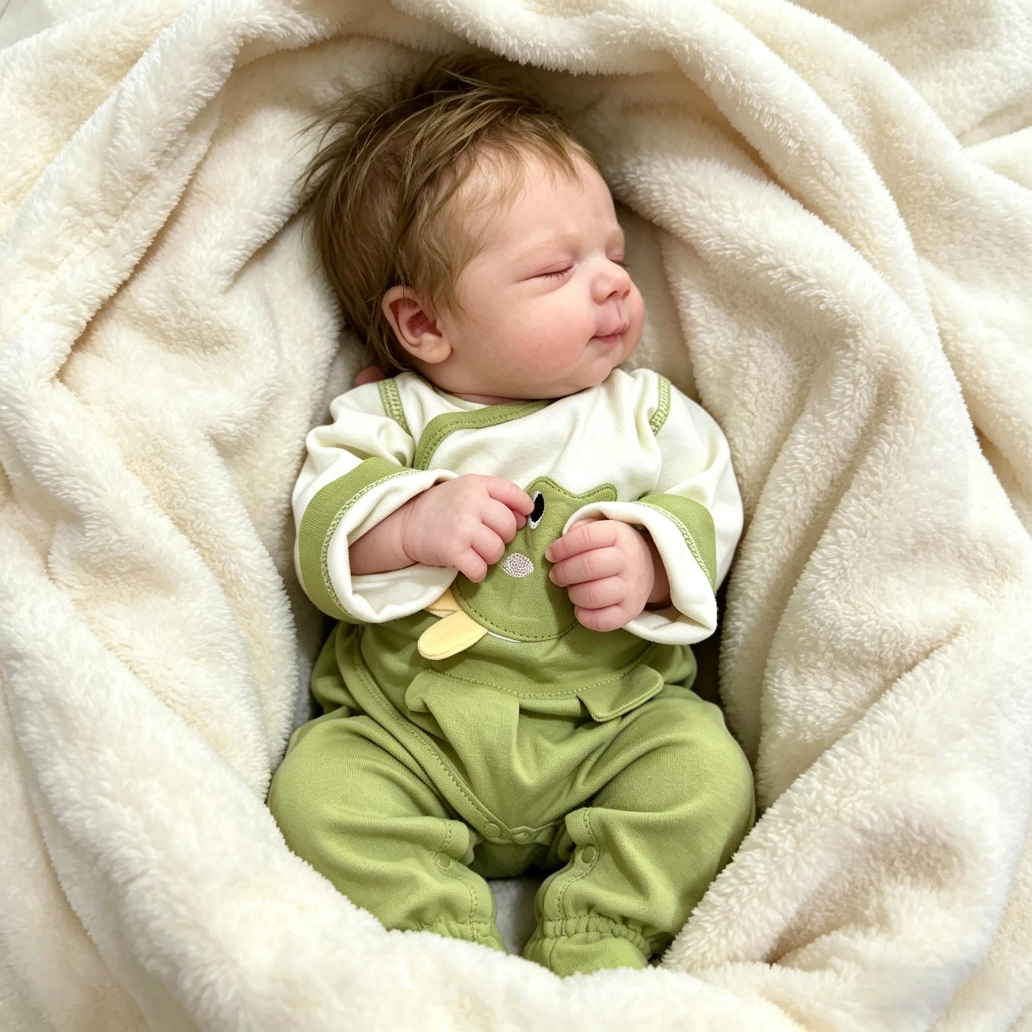 RXDOLL Realistyczne lalki Reborn Baby Dolls Maluch Silikonowe Pełne Ciało Dziewczęce 45 cm Realistyczne Pełne Silikonowe Lalki Baby Doll Zamknięte Włosami Anatomicznie Poprawione Lalki Reborn