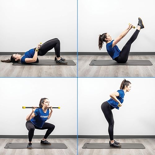 Miniatura 5 de Synergee - Juego de barras de entrenamiento con peso, varios pesos disponibles, acolchadas, para tonificar el cuerpo, ganar fuerza y mejorar la