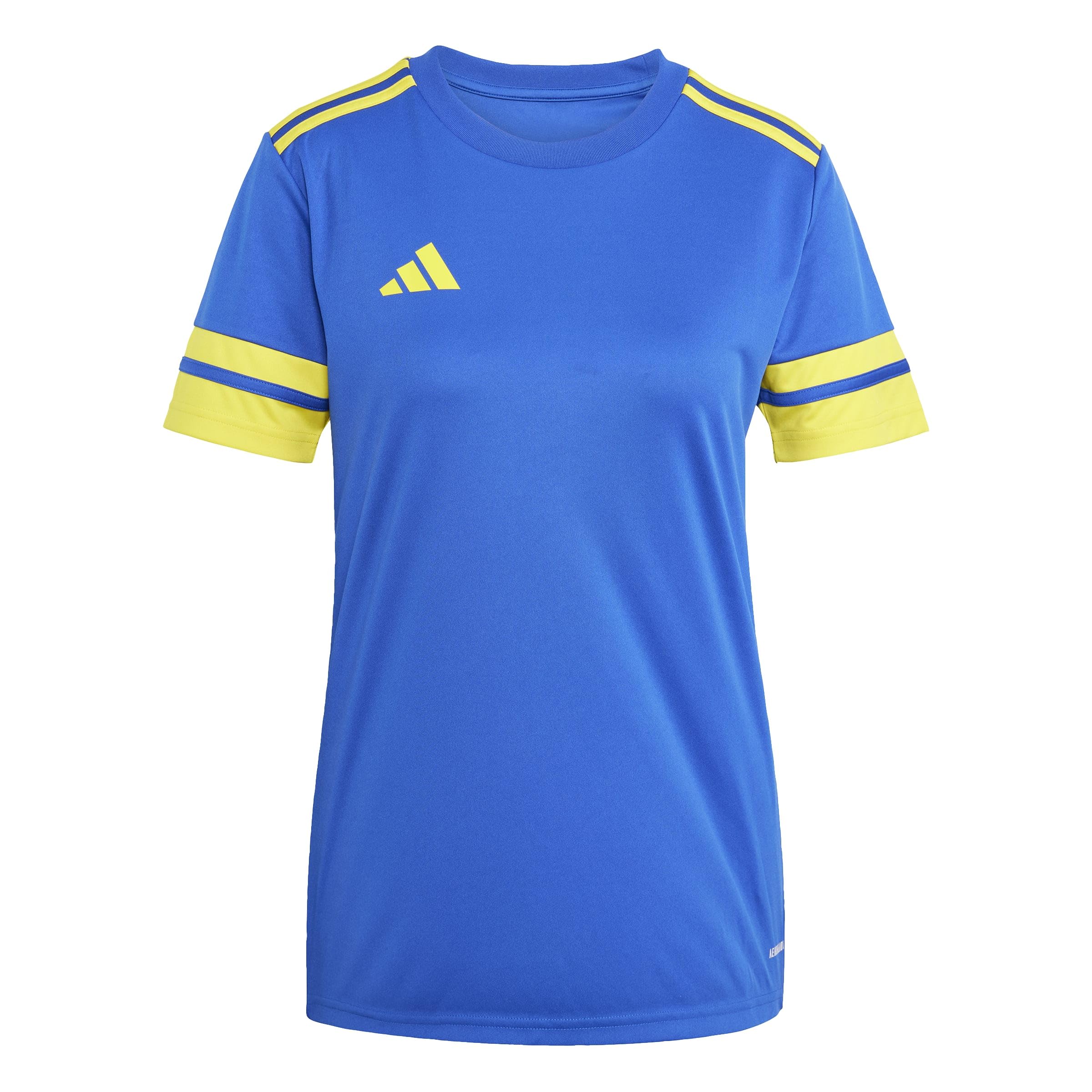 adidas Women's Squadra25 Jersey Short Sleeve Shirt, Team Royal Blue/Team Yellow, XXL