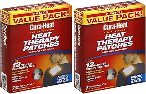Miniatura 2 de Parches de terapia de calor Cura-Heat activados por aire cuello hombro y espalda paquete económico de 7 parches de calor