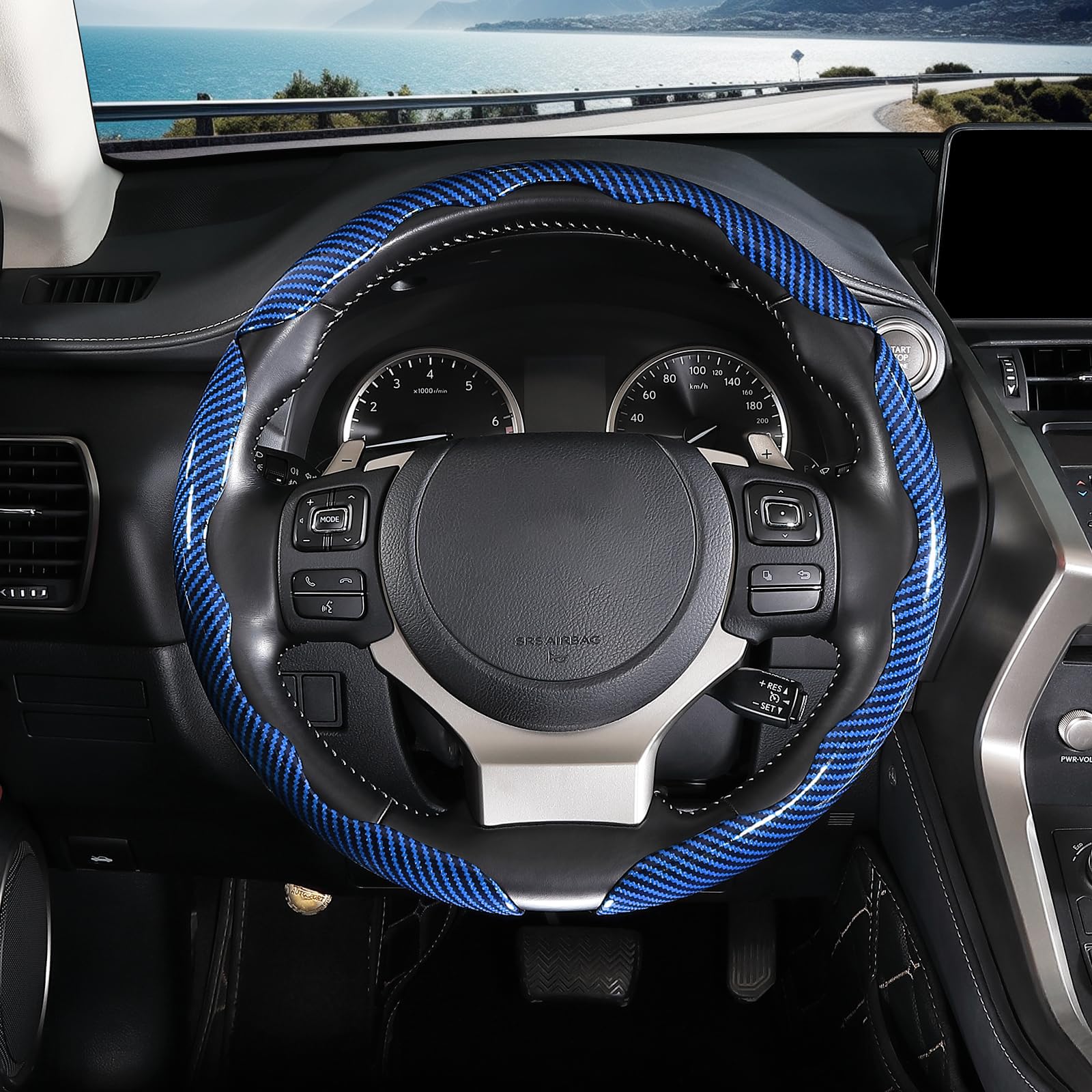 Funda Volante para NSX Type S 2016-2022 (NC1) (Plata 3PCS 3PCS/Azul)