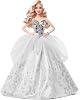 Muñeca Barbie Signature 2021 Navidad (12 pulgadas, cabello rubio ondulado) con vestido plateado, soporte y certificado de autenticidad, regalo para niños de 6 años en adelante 1