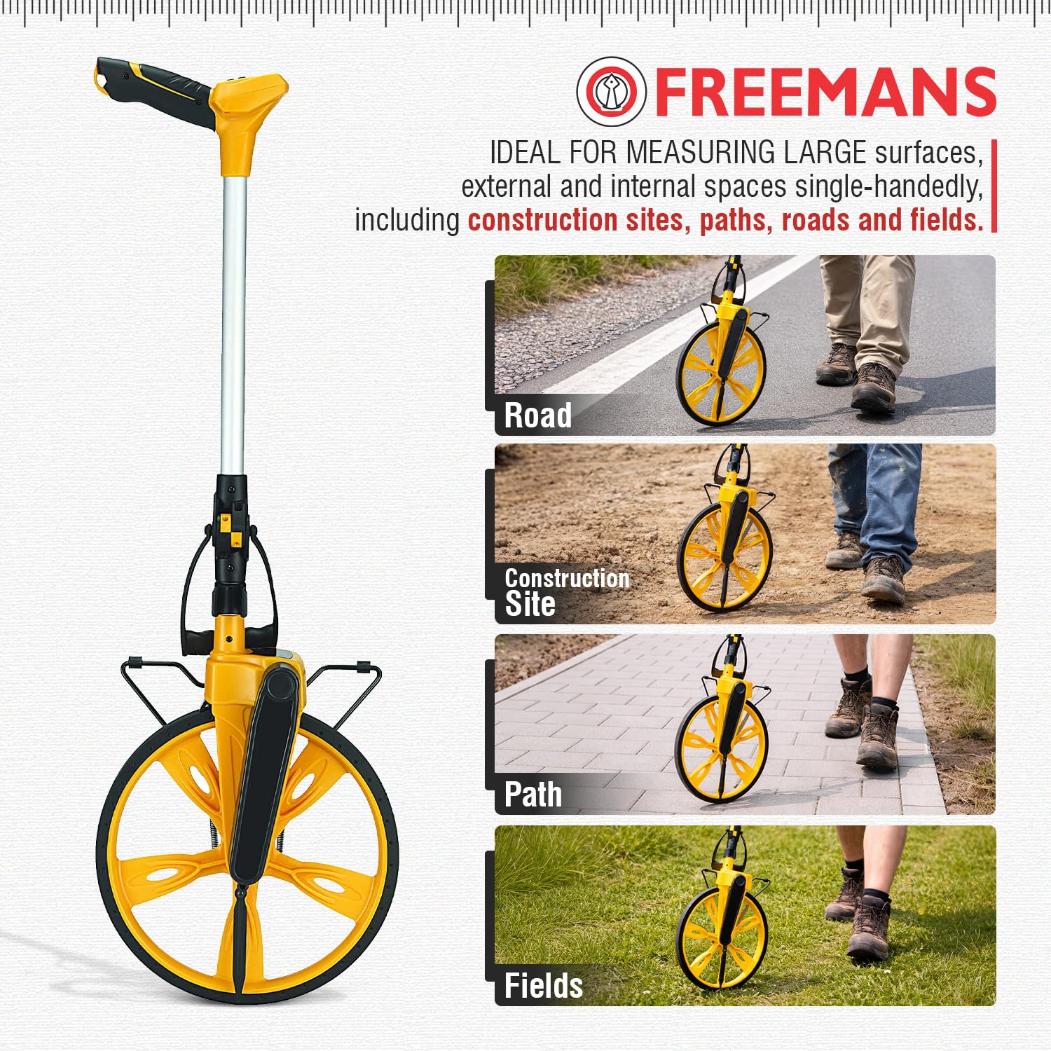 Freemans PRO-DMW Professional Digital Measuring Wheel - 12 Inch