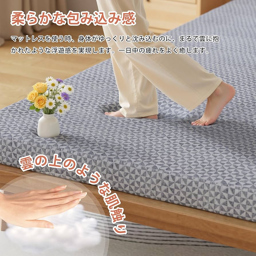 マットレス 幅140×奥行200×厚さ4cm 高反発 敷布団 防ダニ 抗菌防臭 マットレス 幅140×奥行200×厚さ4cm 高反発 敷布団 防ダニ 抗菌